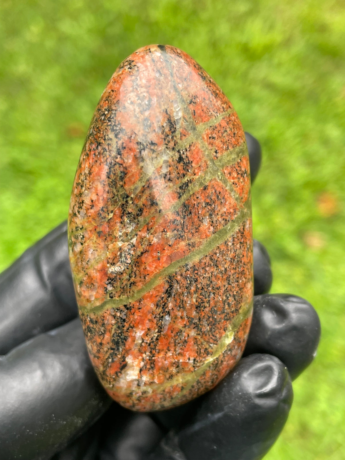 StoneBorn Creations Vermont Unakite / Granite – Hand Polished Freeform Stone