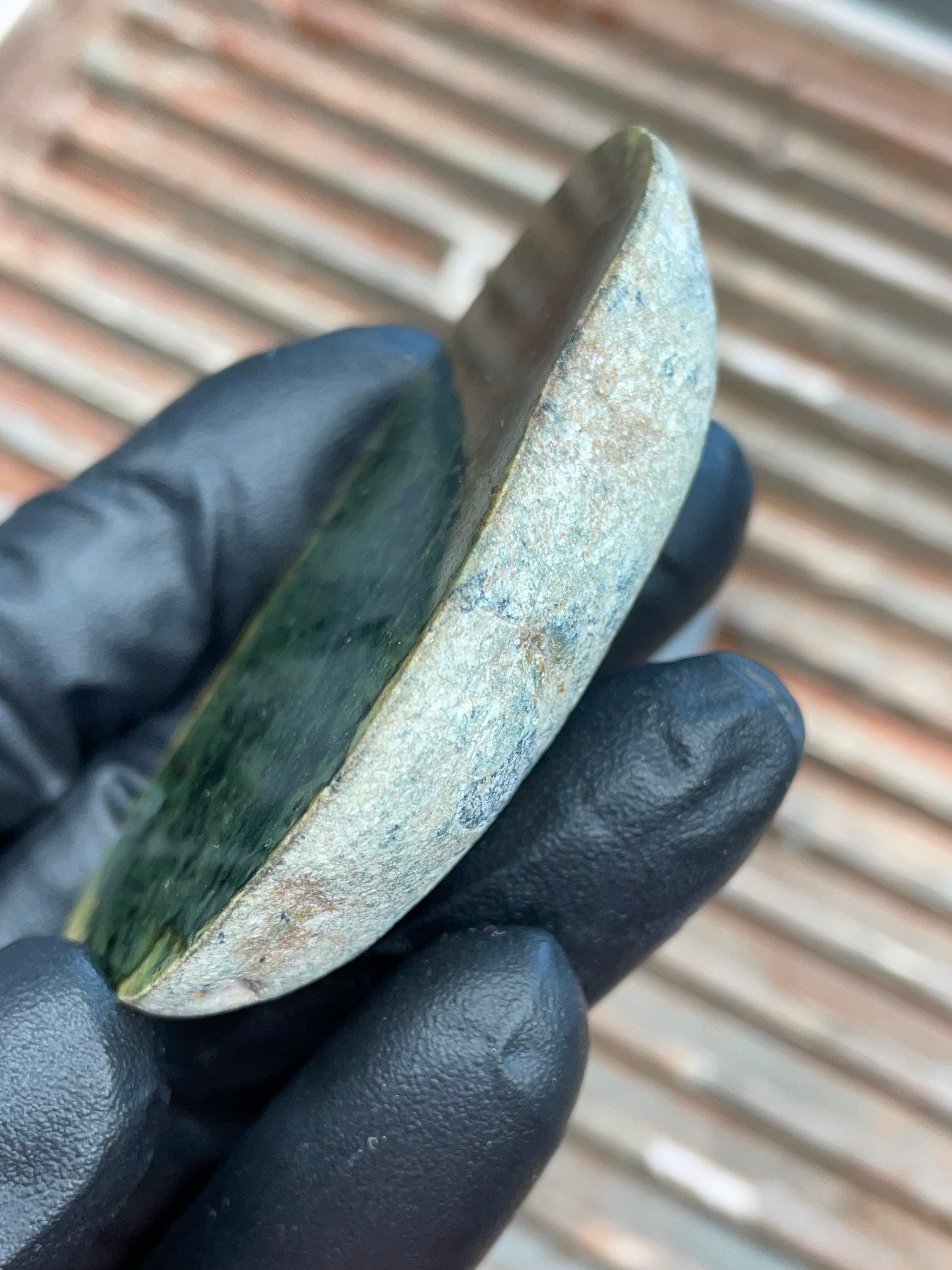 StoneBorn Creations | Polished Vermont Greenstone Slab — Deep Forest Green with Natural Ruby Tones