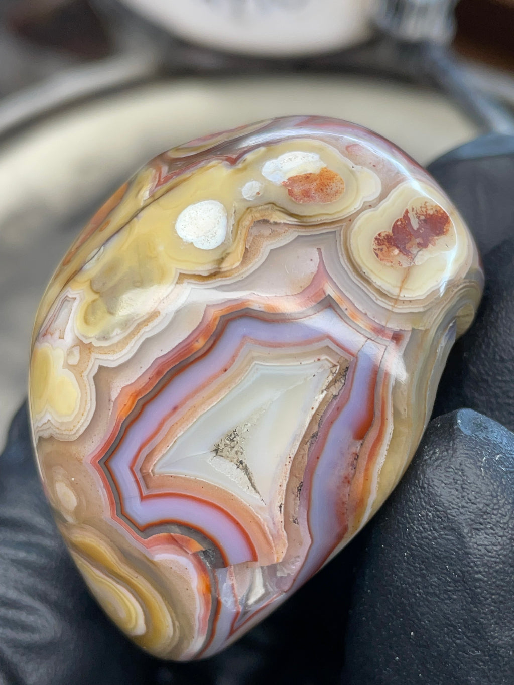 StoneBorn Banded Agate with Natural Druzy Pocket