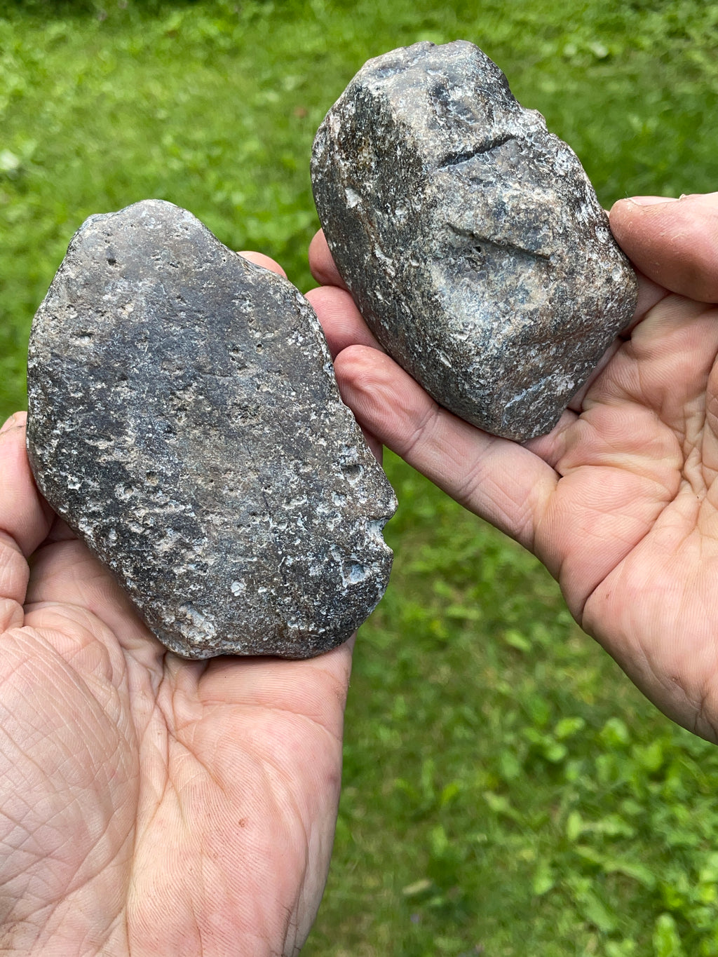 StoneBorn Creations – Hand-Polished Blue-Green Mystery Stone Matching Pair | Natural Split Stone