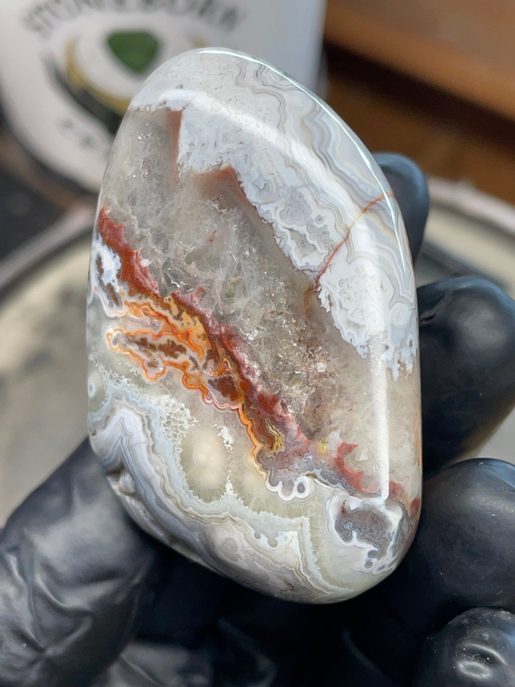 Lace Agate Freeform — Hand Polished StoneBorn Creation