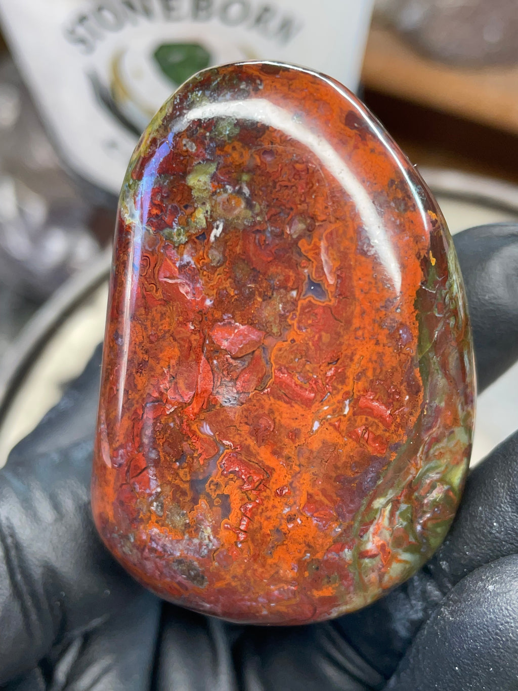 StoneBorn Creations – Polished Red & Green Jasper Stone | Before & After Reveal