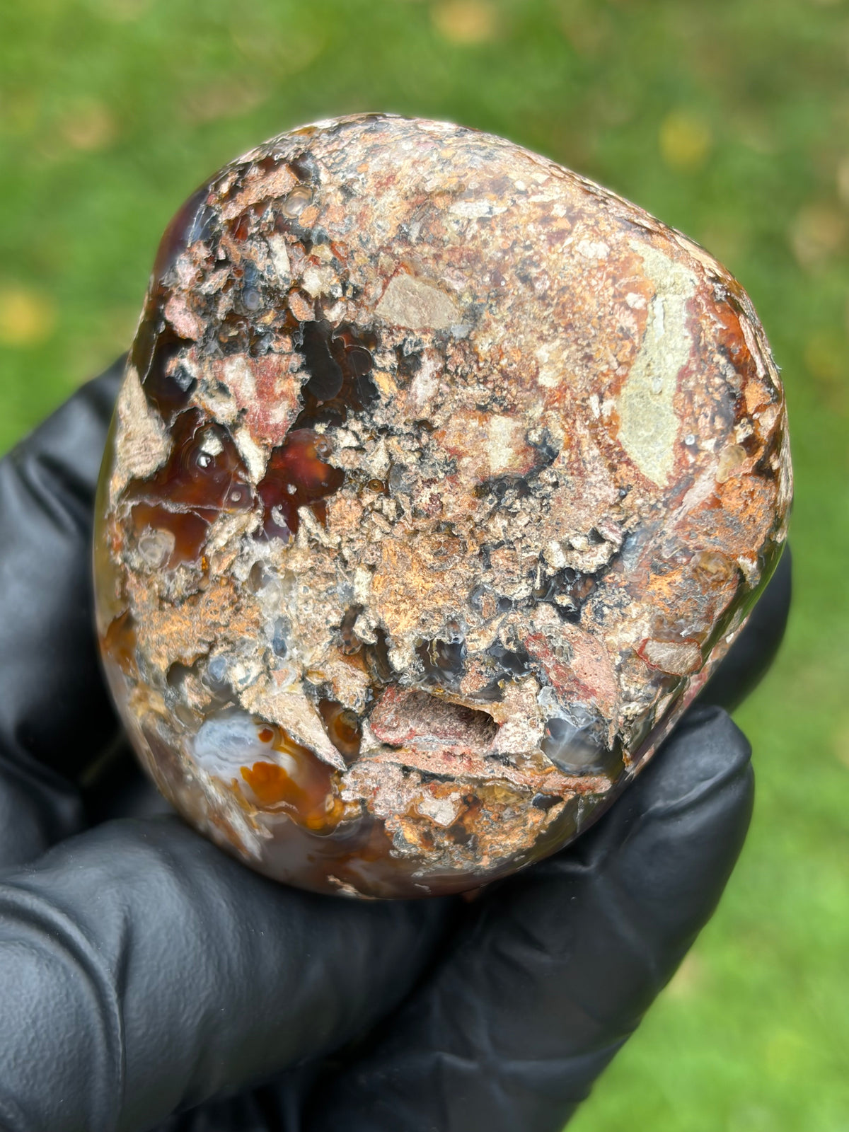 StoneBorn Creations Fire Agate — Hand-Polished Natural Stone