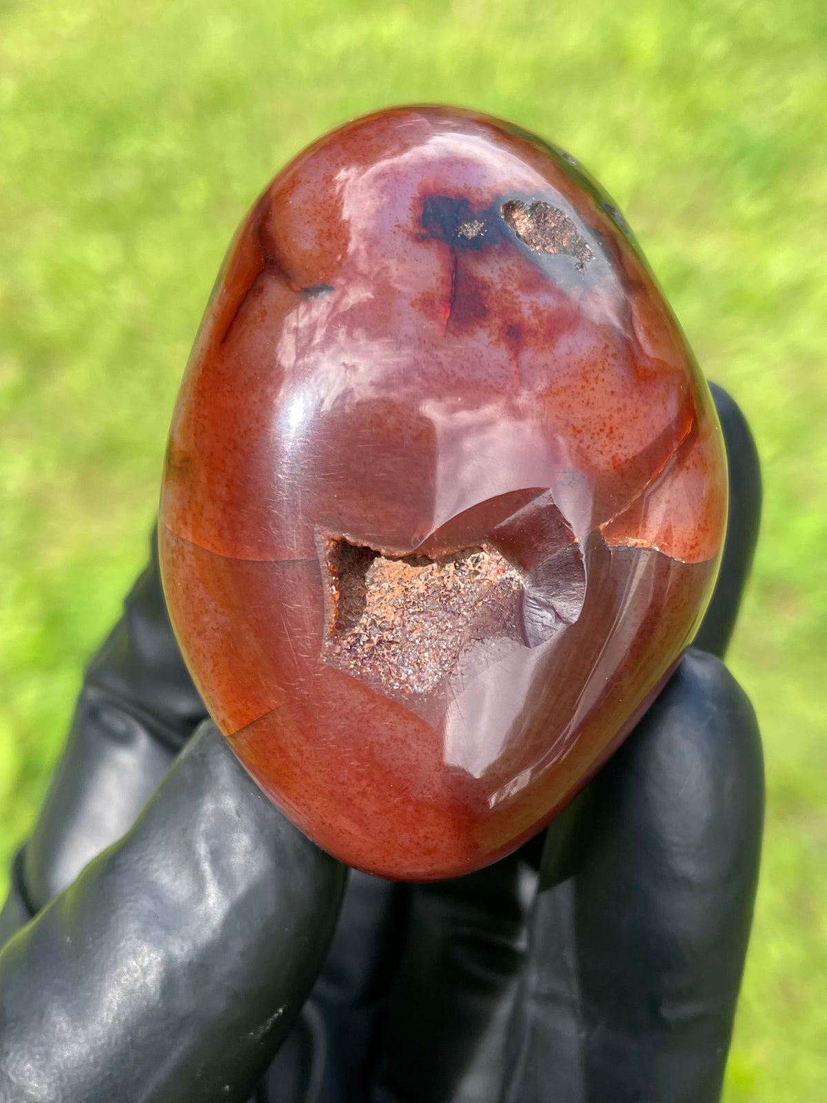 StoneBorn Creations Carnelian Freeform – Hand Polished with Natural Backside
