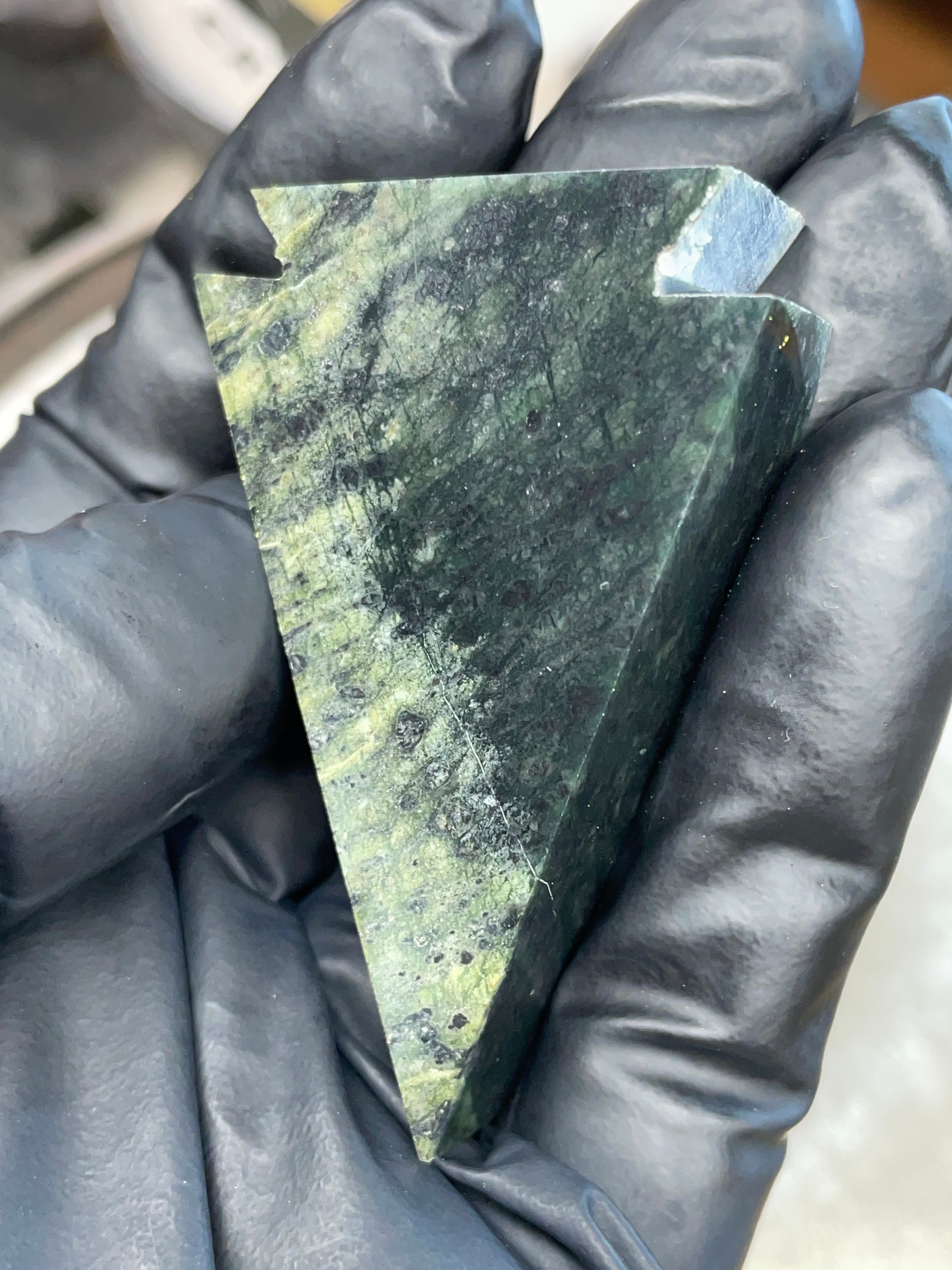 Custom Hand-Polished Green Stone Arrowhead
(StoneBorn Creations – One of One)