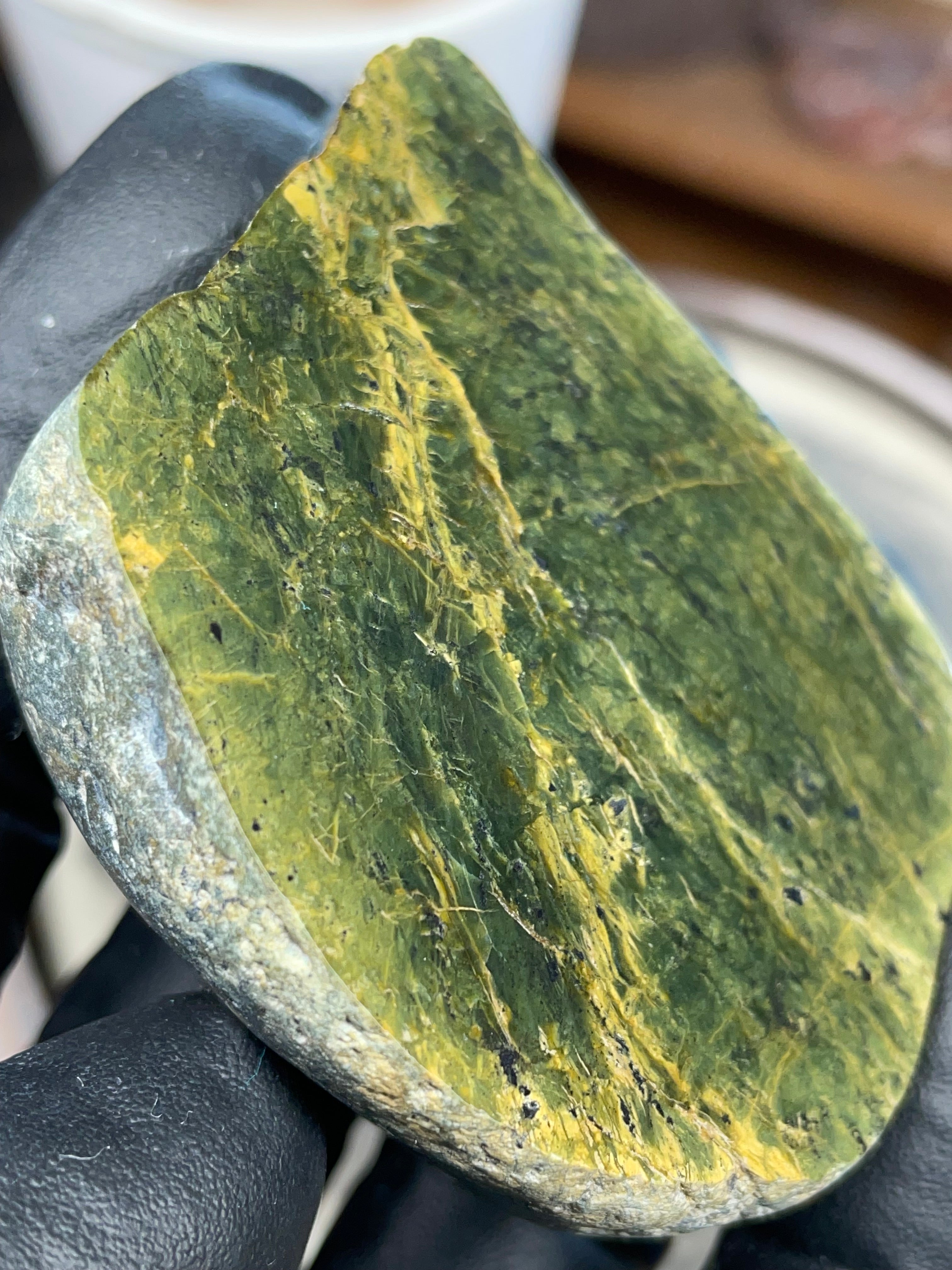 Hand-Polished Green Stone Slab | StoneBorn Creations