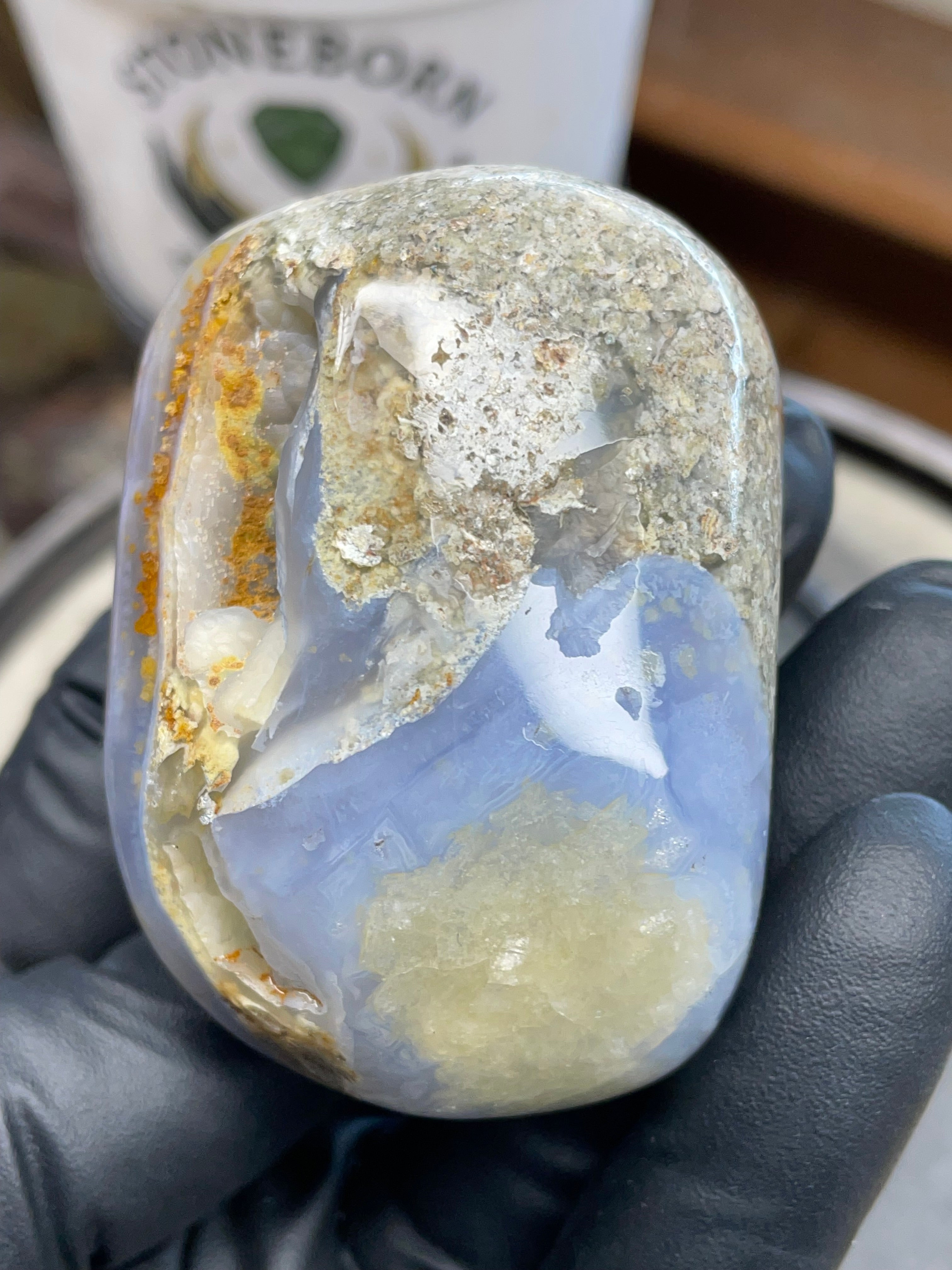 Blue Chalcedony Pocket Freeform | Hand-Polished | StoneBorn Creations