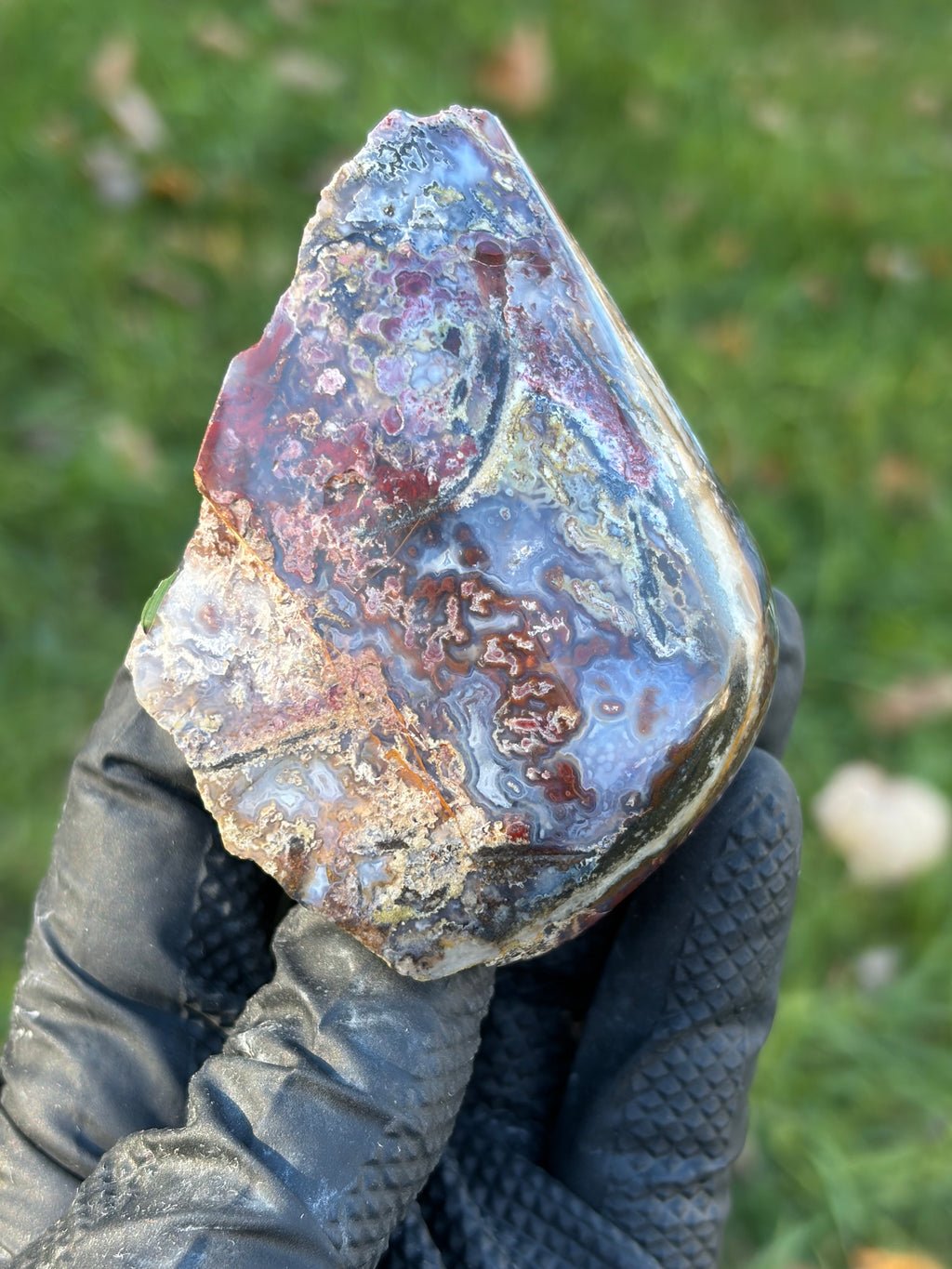 StoneBorn Creations – Multicolored Lace Agate | Hand-Polished Natural Display Stone