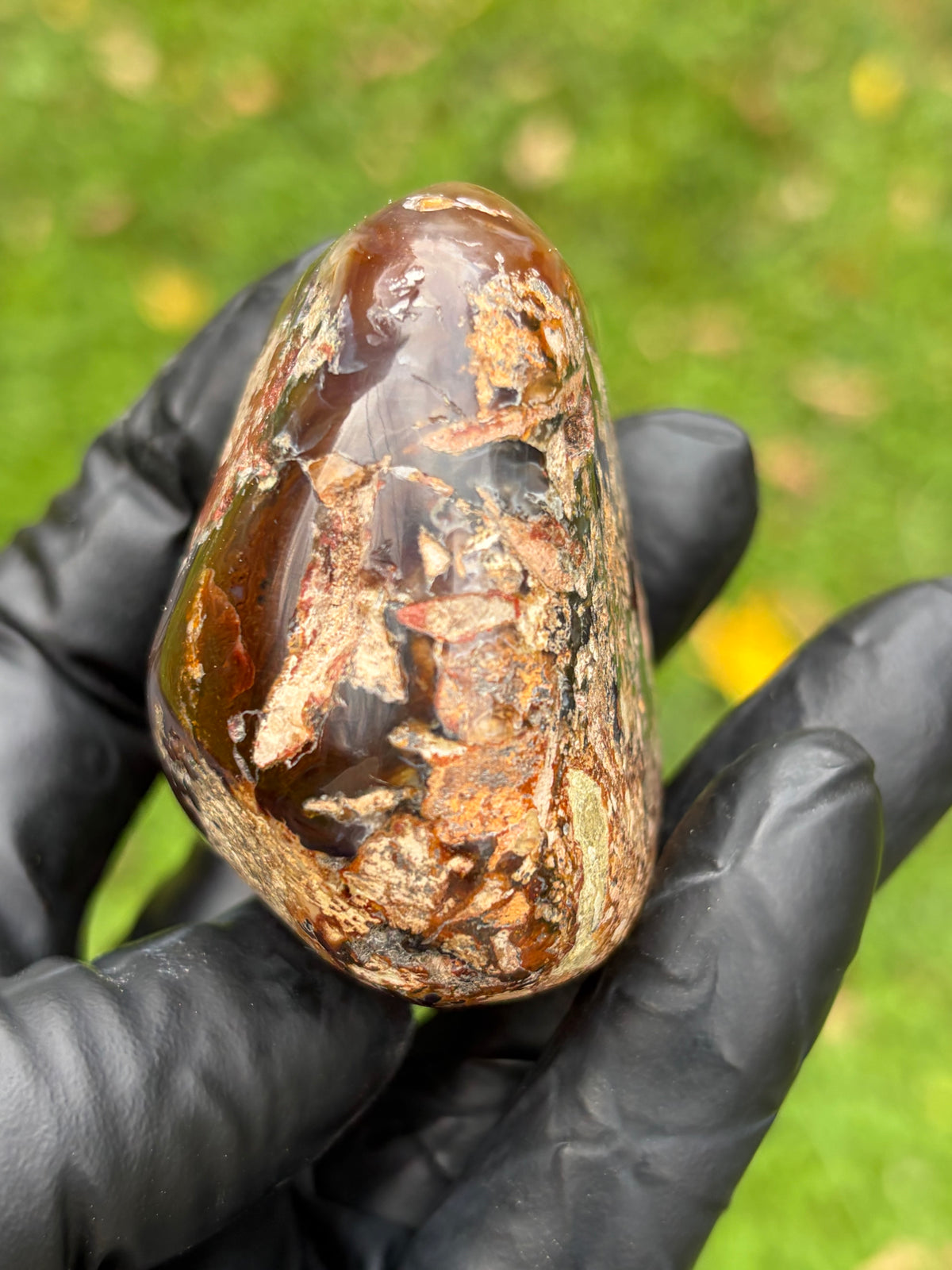 StoneBorn Creations Fire Agate — Hand-Polished Natural Stone