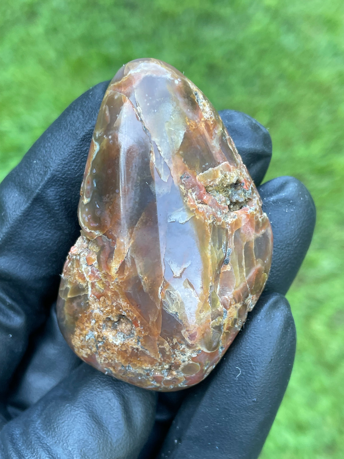 StoneBorn Creations Kentucky Agate Freeform – Hand Polished with Natural Crystal Pockets