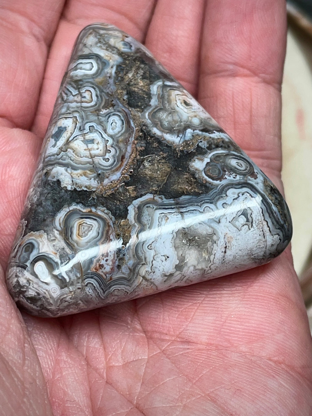 Tuxedo Lace Agate – Hand Polished Natural Stone | One of a Kind