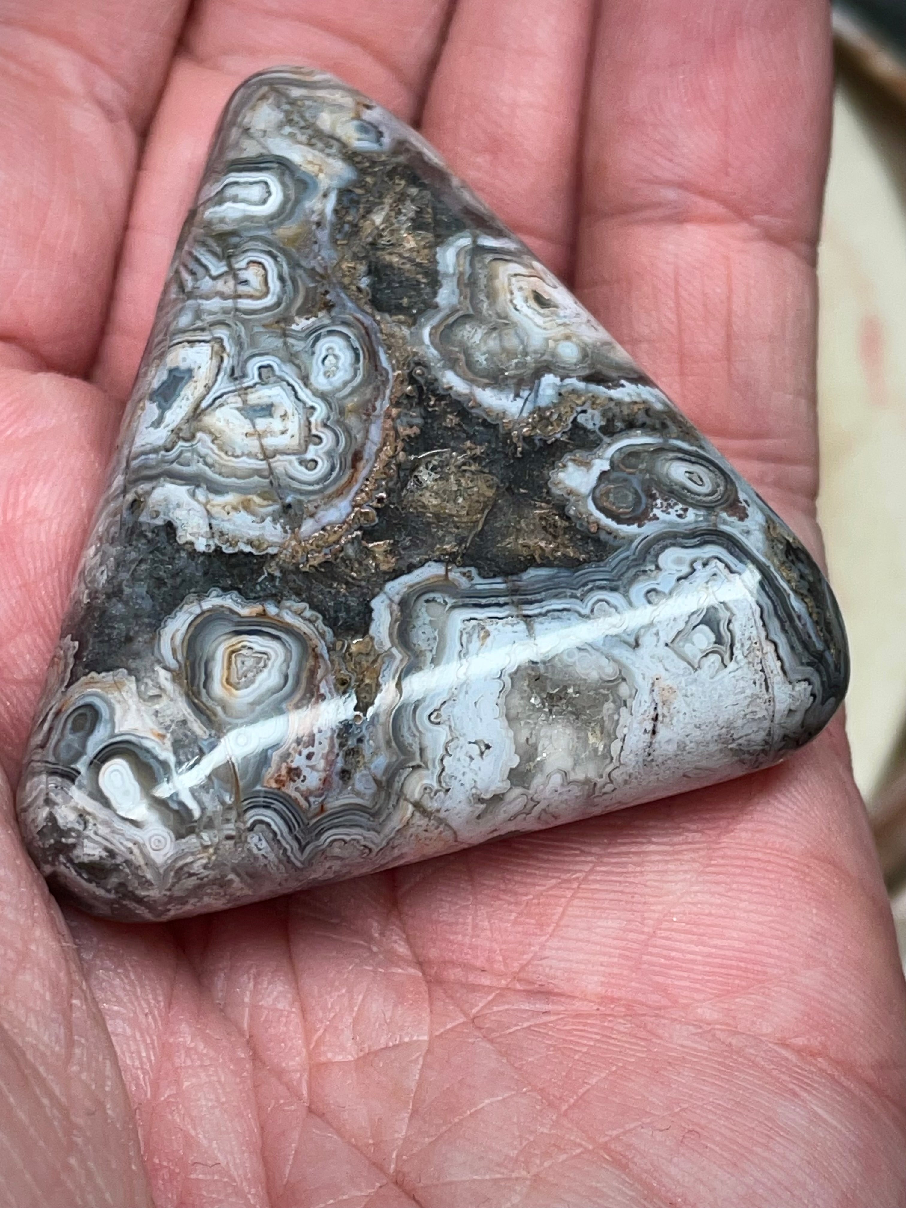 Tuxedo Lace Agate – Hand Polished Natural Stone | One of a Kind