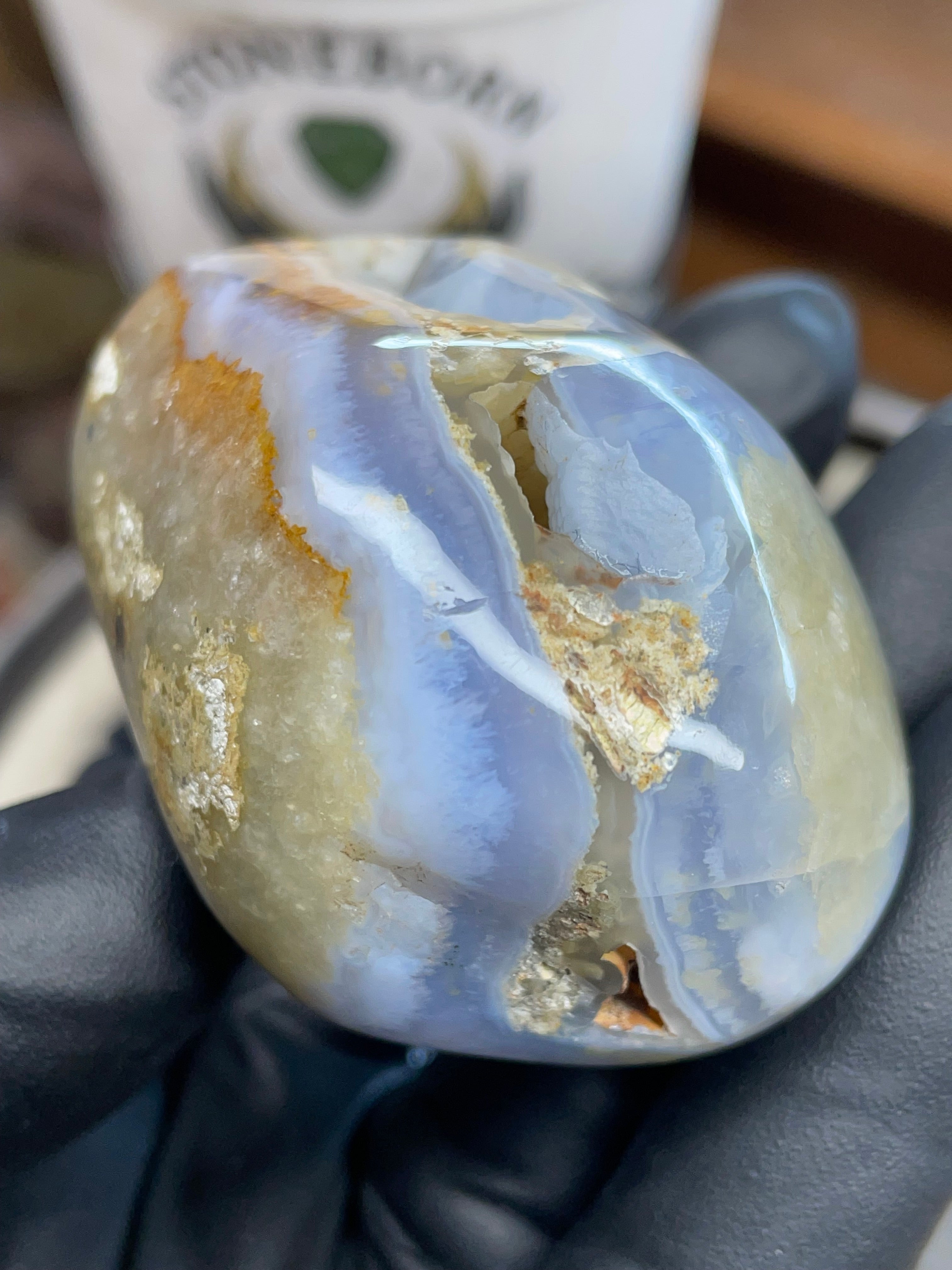 Blue Chalcedony Pocket Freeform | Hand-Polished | StoneBorn Creations