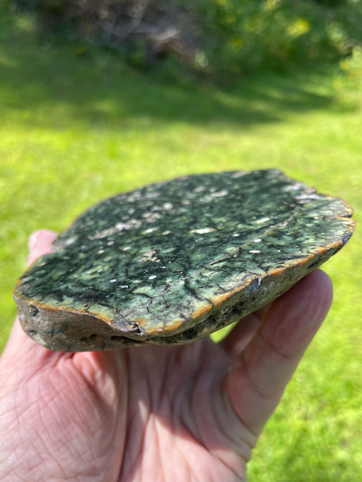 StoneBorn Creations Hand-Polished Vermont Greenstone Freeform