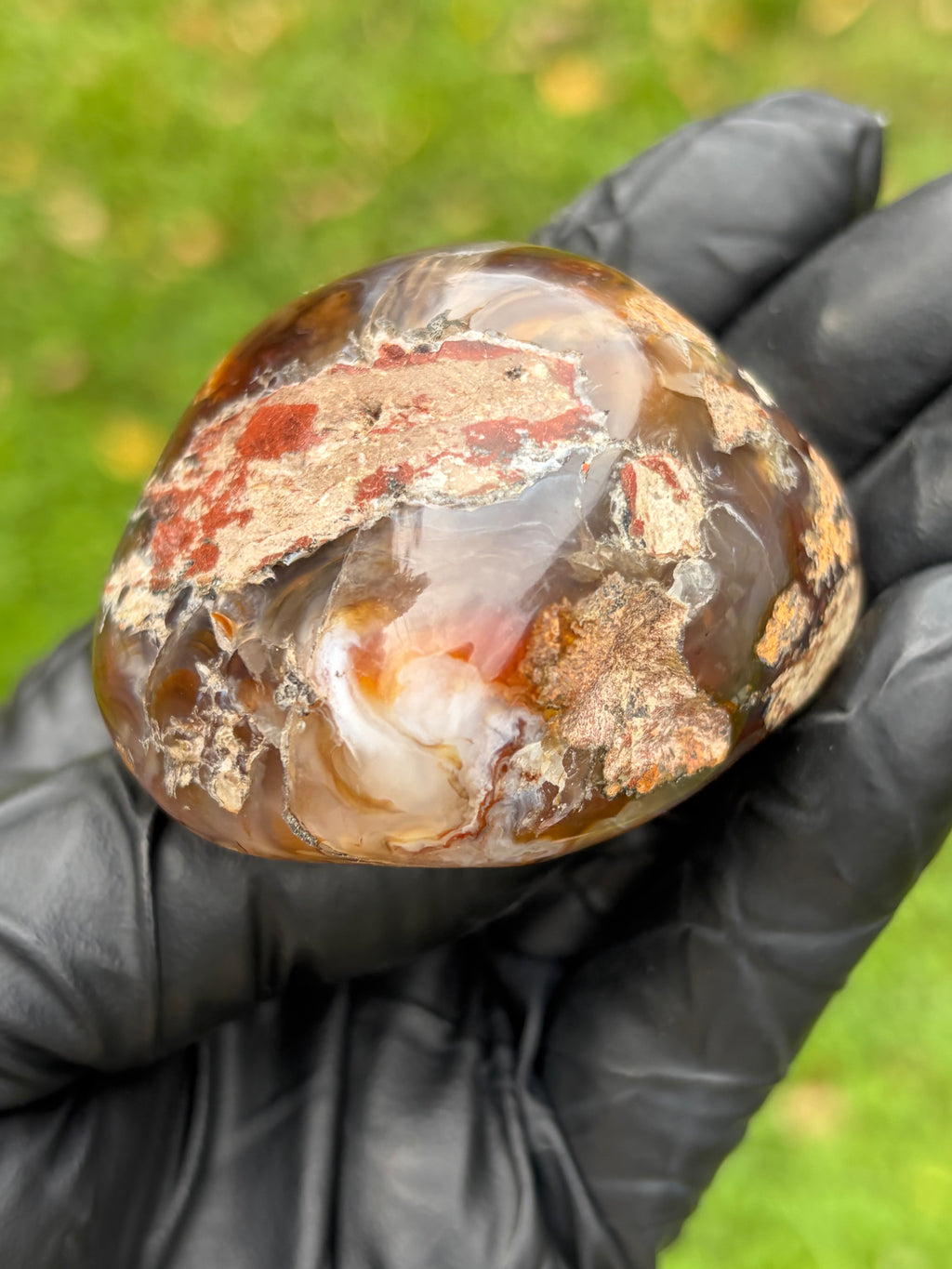 StoneBorn Creations Fire Agate — Hand-Polished Natural Stone