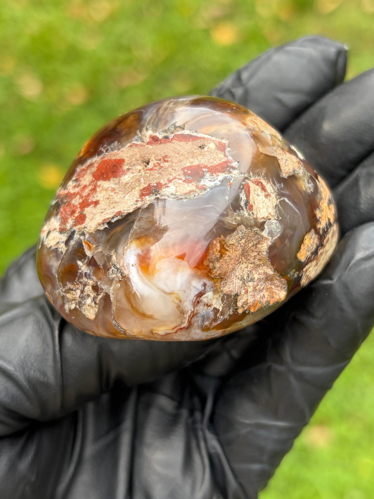 StoneBorn Creations Fire Agate — Hand-Polished Natural Stone