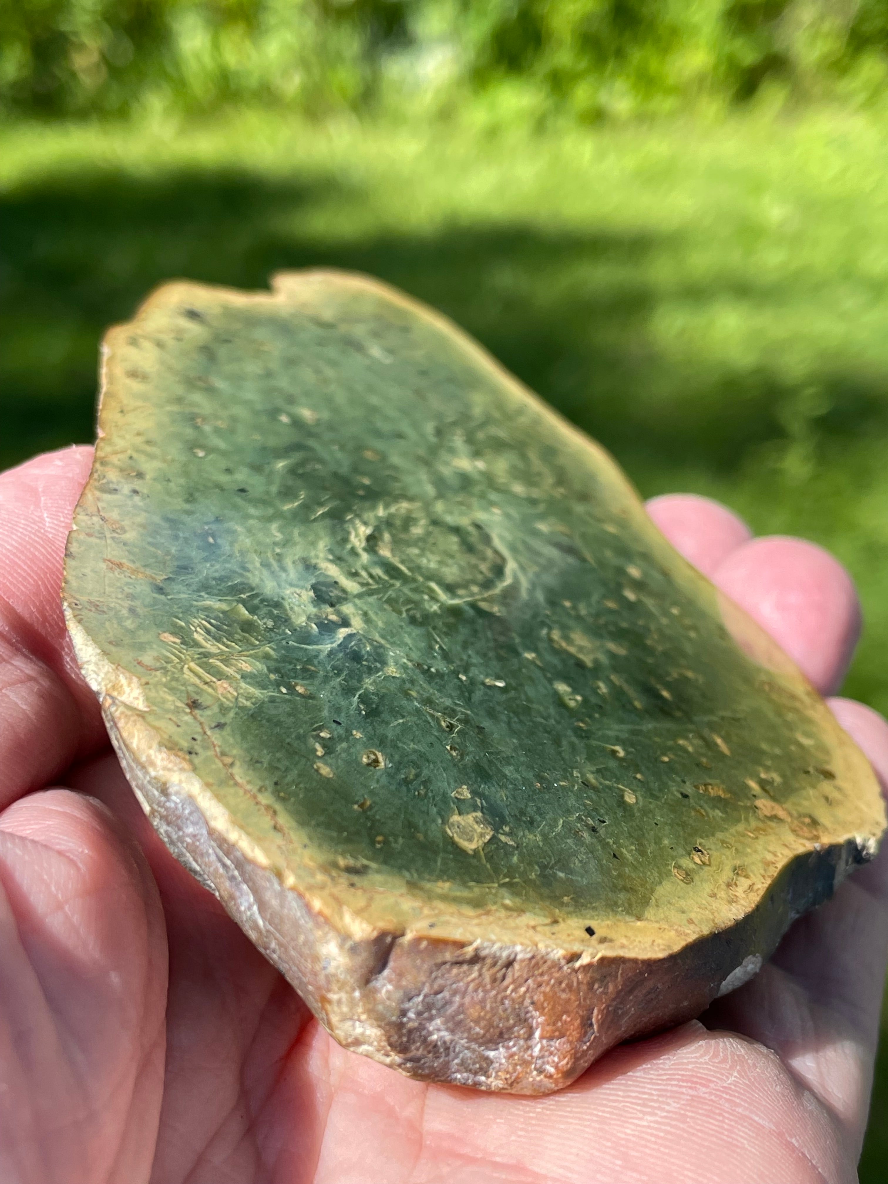 StoneBorn Creations Hand-Polished Vermont Serpentine Bookmatched Pair | One-of-a-Kind Natural Display Stones