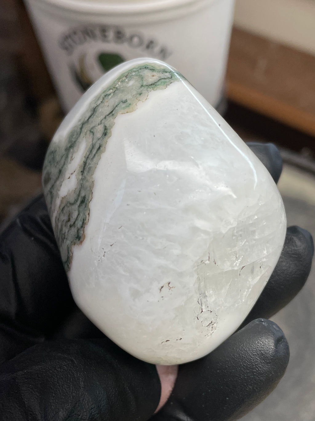 🌿 Moss Agate Freeform — Hand Polished StoneBorn Creations