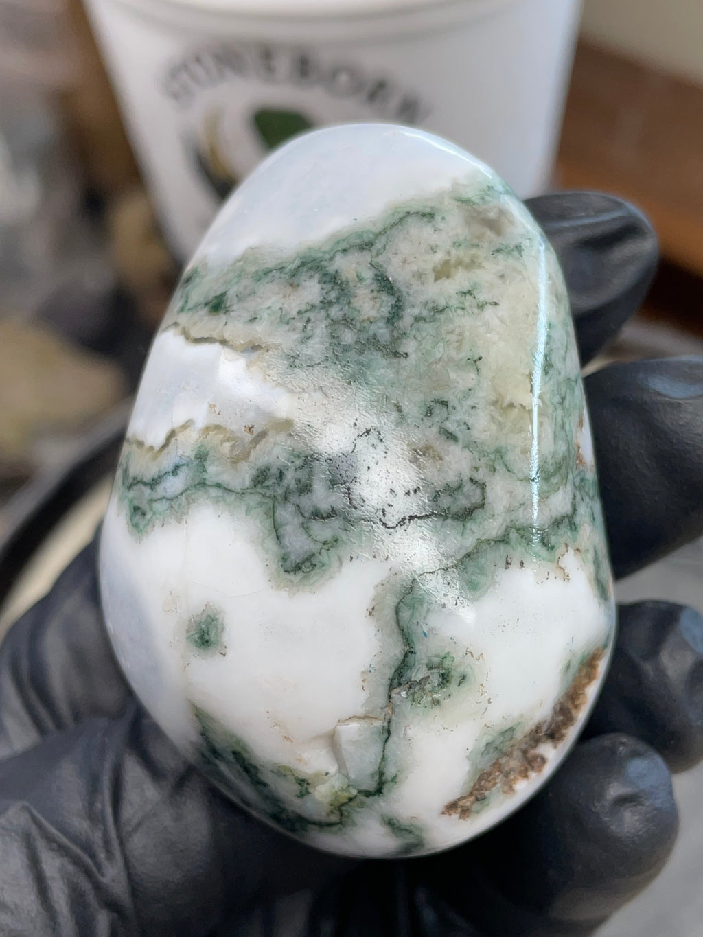 🌿 Moss Agate Freeform — Hand Polished StoneBorn Creations