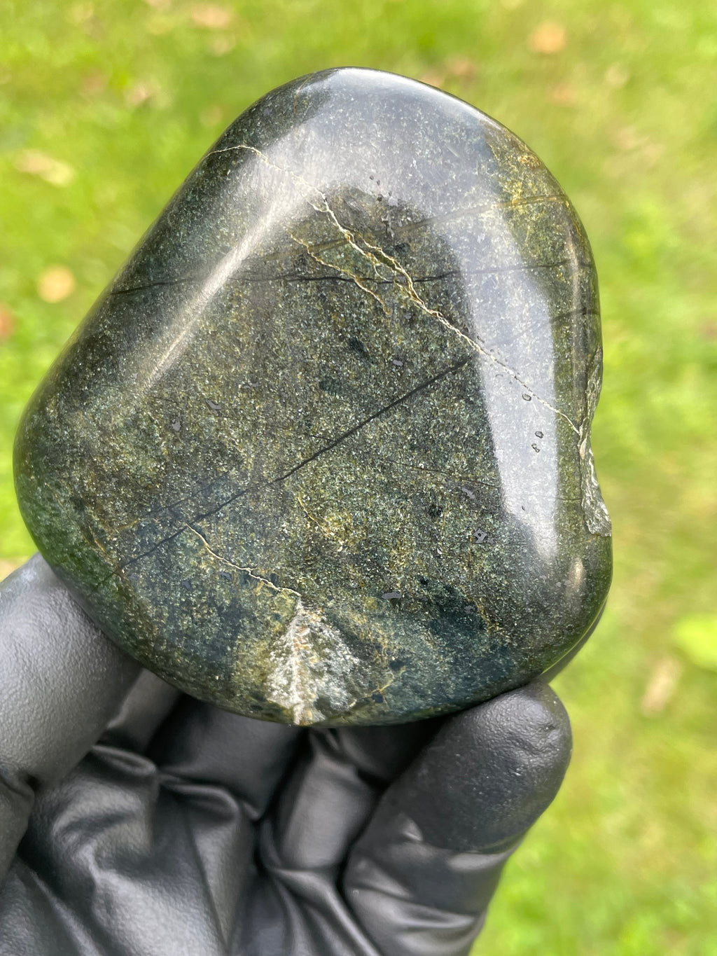 StoneBorn Creations Stream-Forged Green Stone – Hand Polished Natural Freeform
