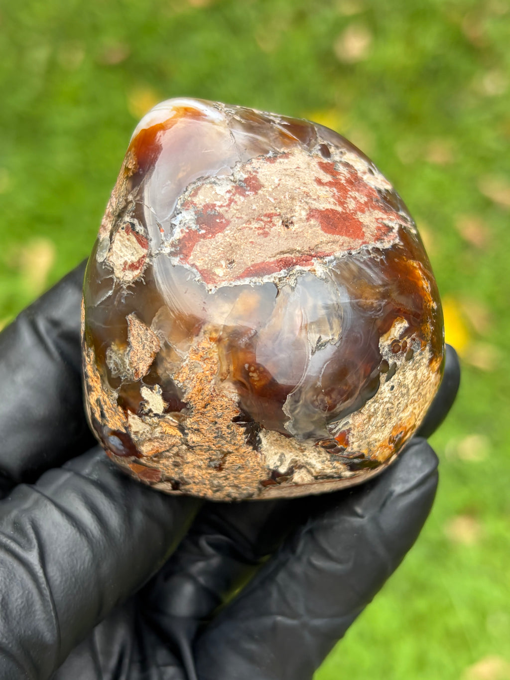 StoneBorn Creations Fire Agate — Hand-Polished Natural Stone