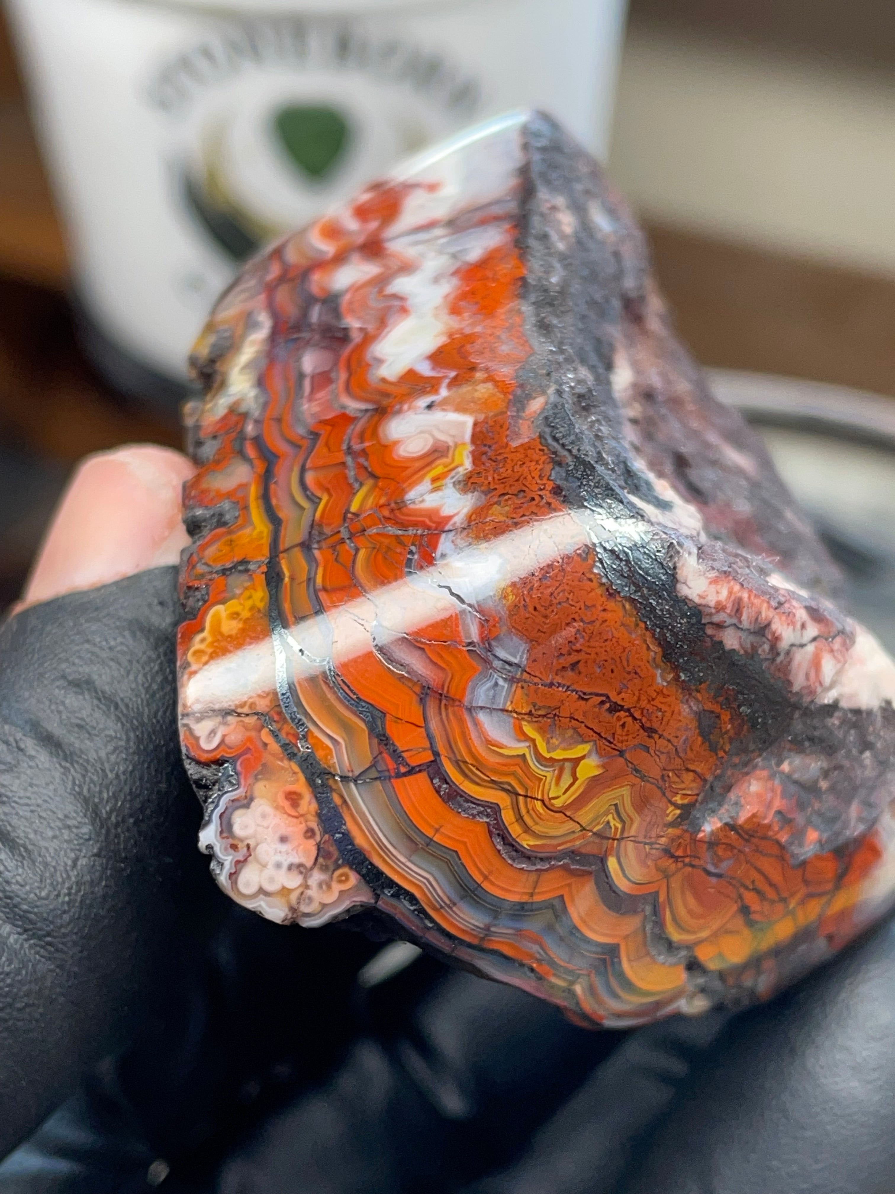 Hand Polished Banded Agate (Raw + Refined Edge)