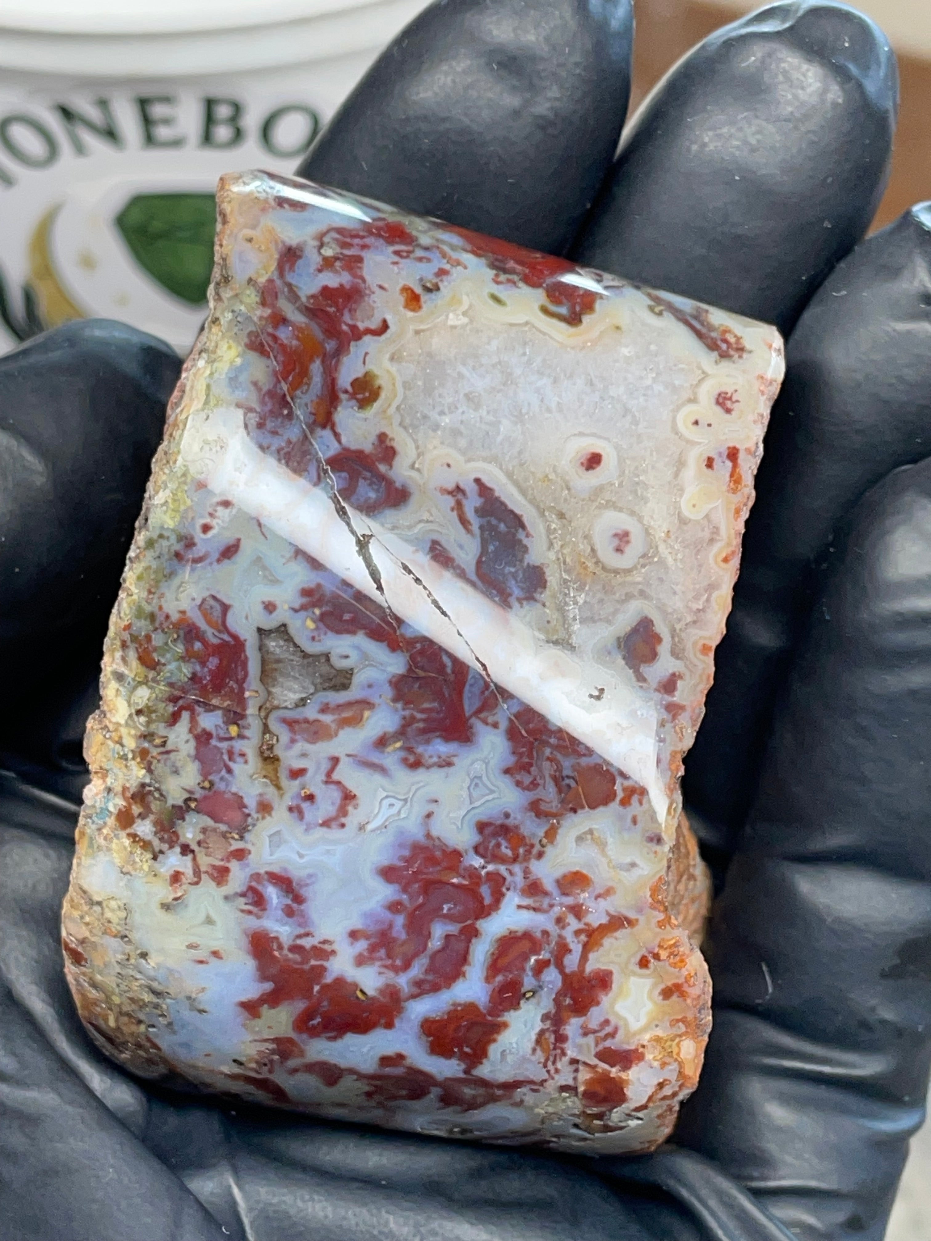 🔥 Fire Agate / Red Lightning Agate – Hand Shaped & Polished | StoneBorn Creations