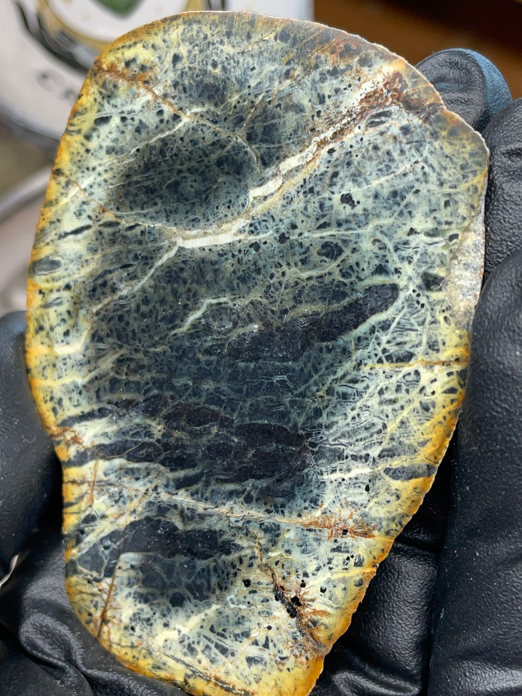 StoneBorn “Midnight Web” Greenstone Slab (One-Side Polished)