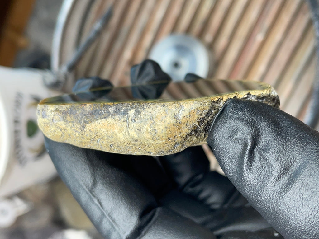 StoneBorn Creations – Hand-Polished Vermont Serpentine “Jade” Window Stone