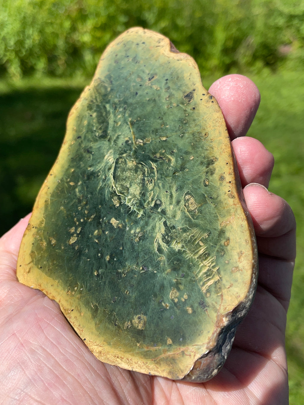 StoneBorn Creations Hand-Polished Vermont Serpentine Bookmatched Pair | One-of-a-Kind Natural Display Stones
