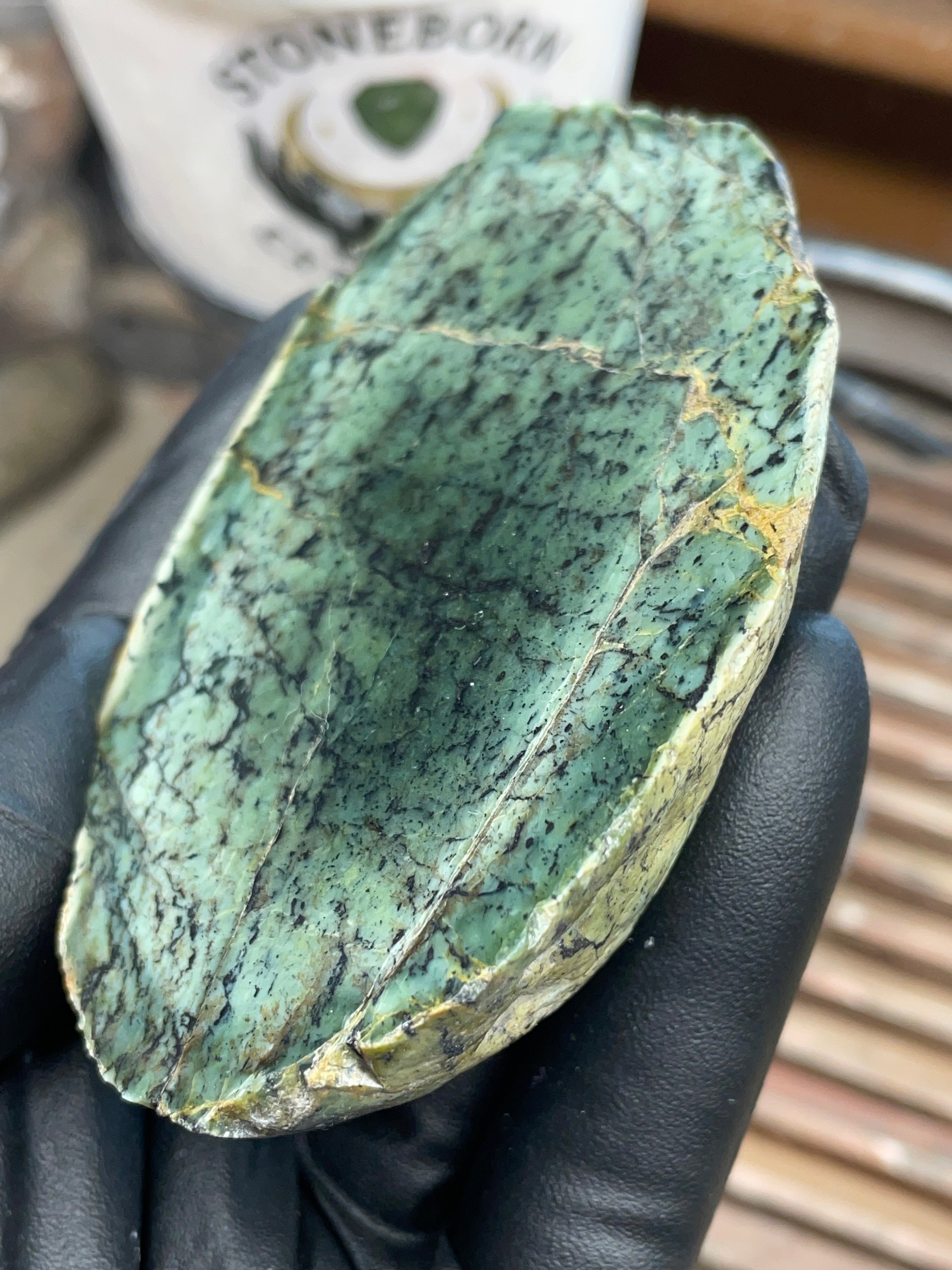 Hand-Collected Mint Green Serpentine Slab | Raw & Refined StoneBorn Specimen