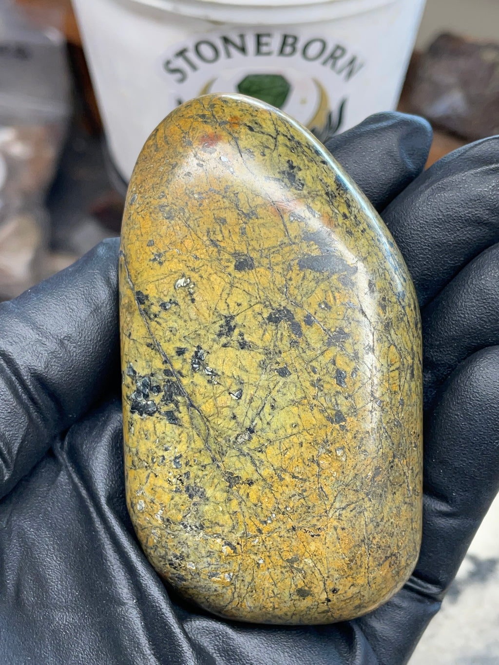 StoneBorn | Hand-Polished Serpentine Earth Stone