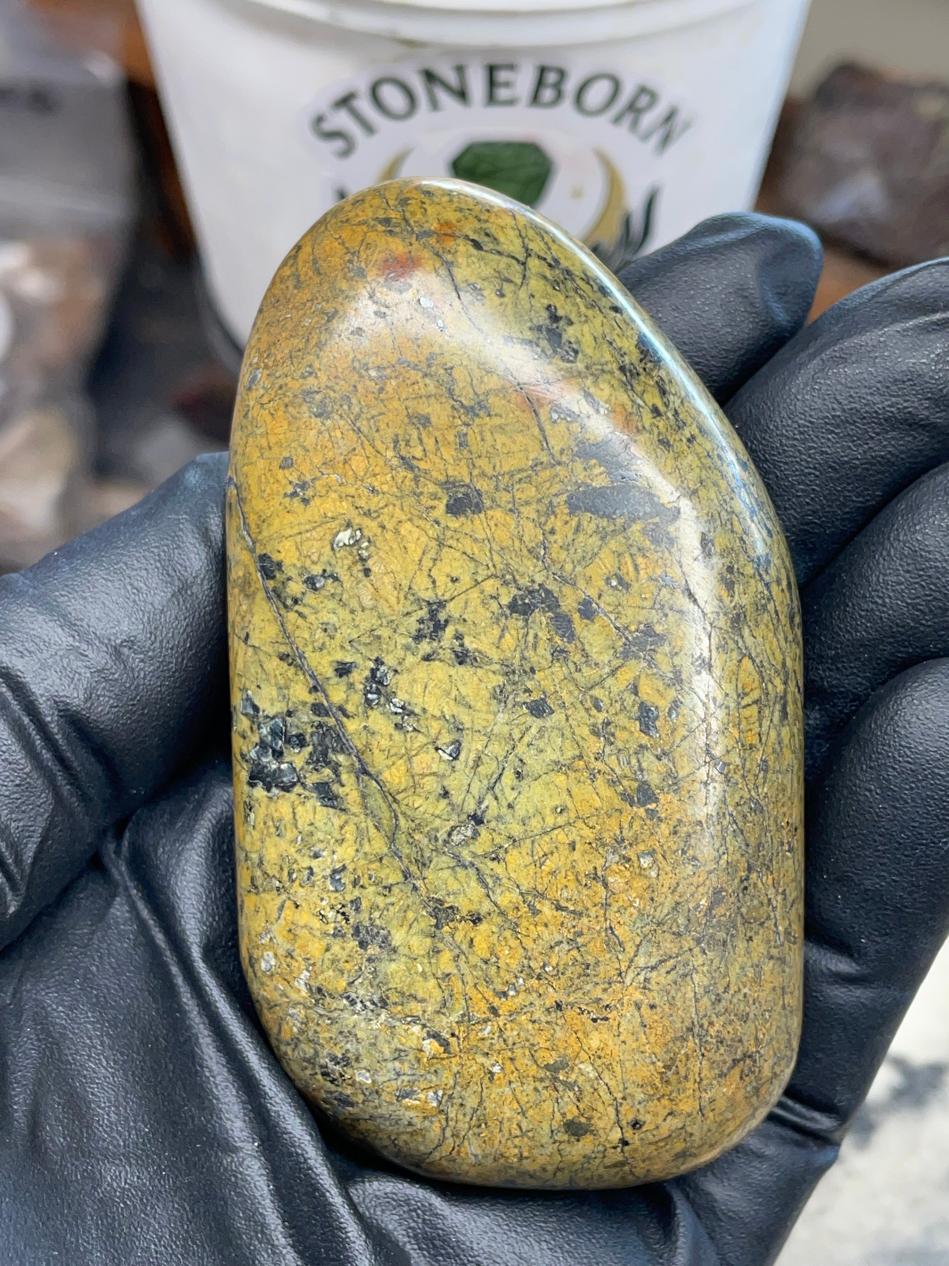 StoneBorn | Hand-Polished Serpentine Earth Stone