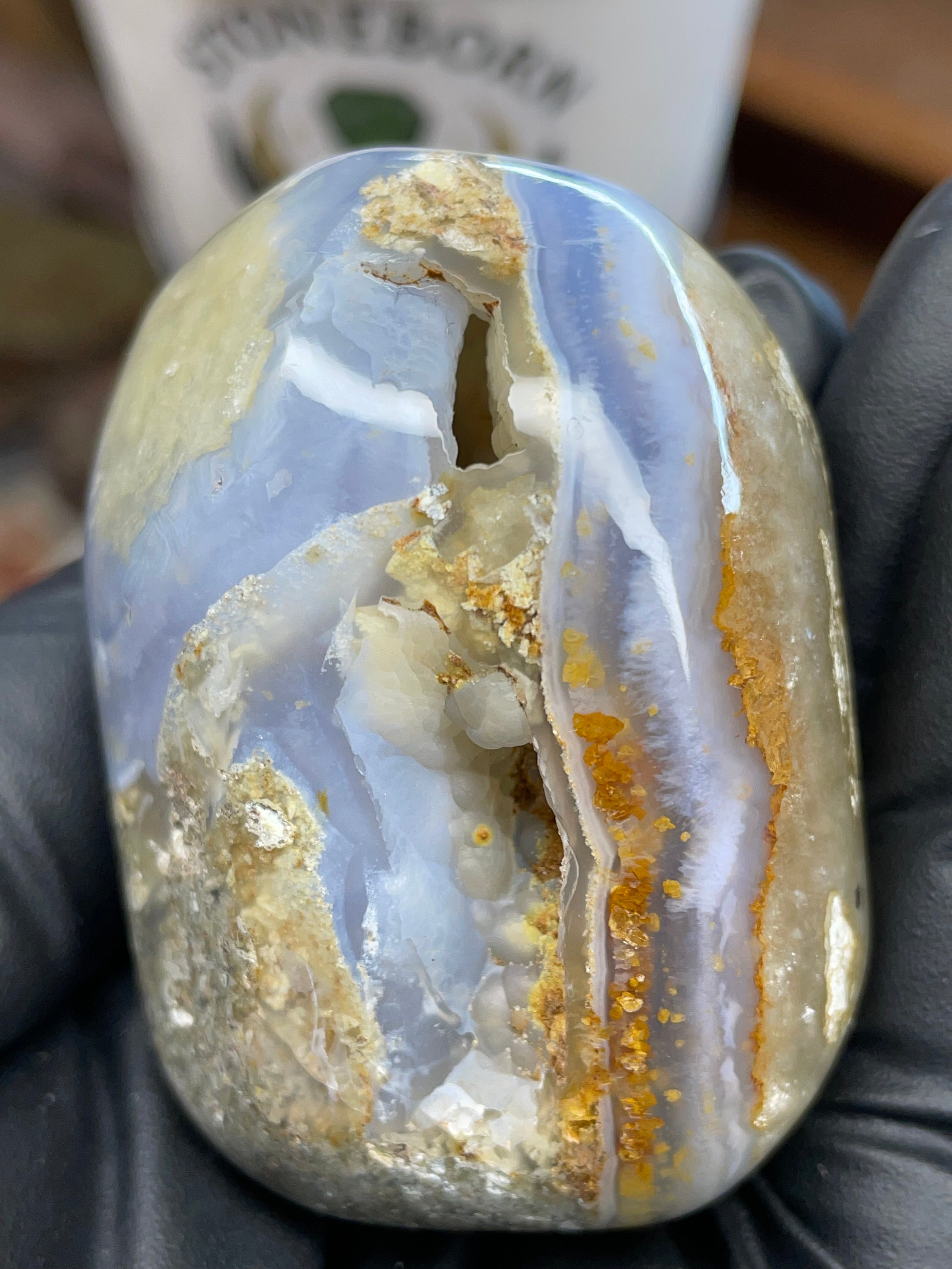 Blue Chalcedony Pocket Freeform | Hand-Polished | StoneBorn Creations