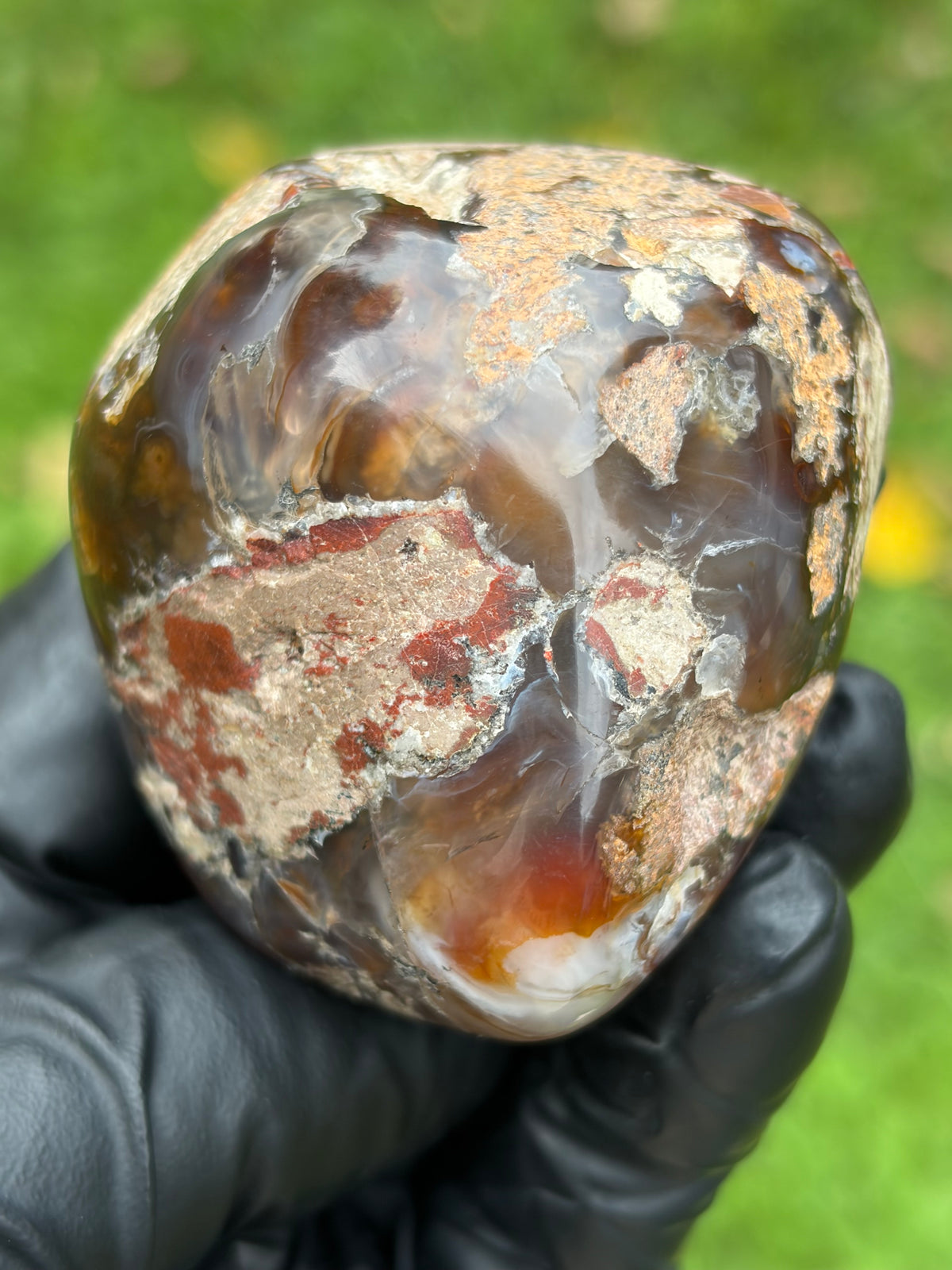 StoneBorn Creations Fire Agate — Hand-Polished Natural Stone