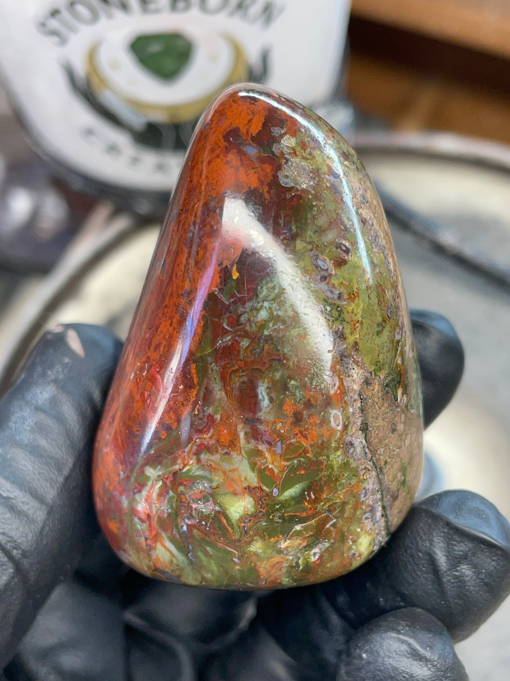 StoneBorn Creations – Polished Red & Green Jasper Stone | Before & After Reveal