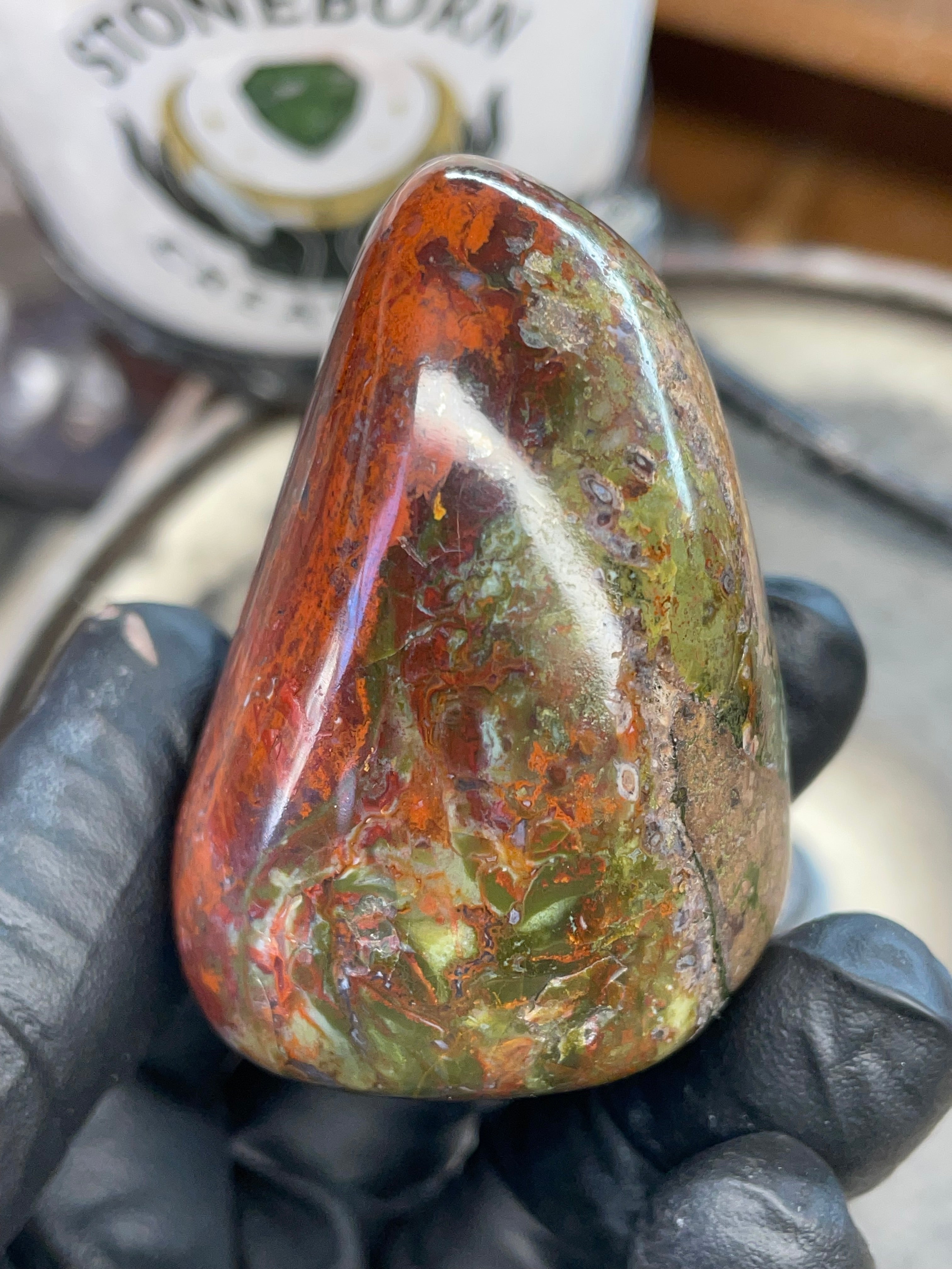 StoneBorn Creations – Polished Red & Green Jasper Stone | Before & After Reveal