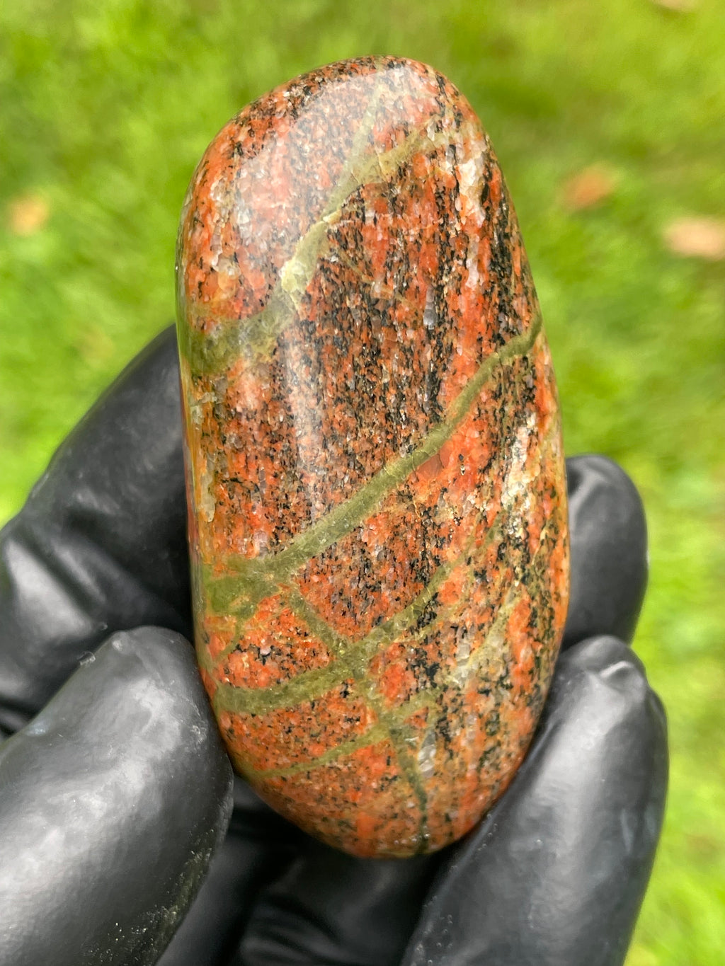 StoneBorn Creations Vermont Unakite / Granite – Hand Polished Freeform Stone