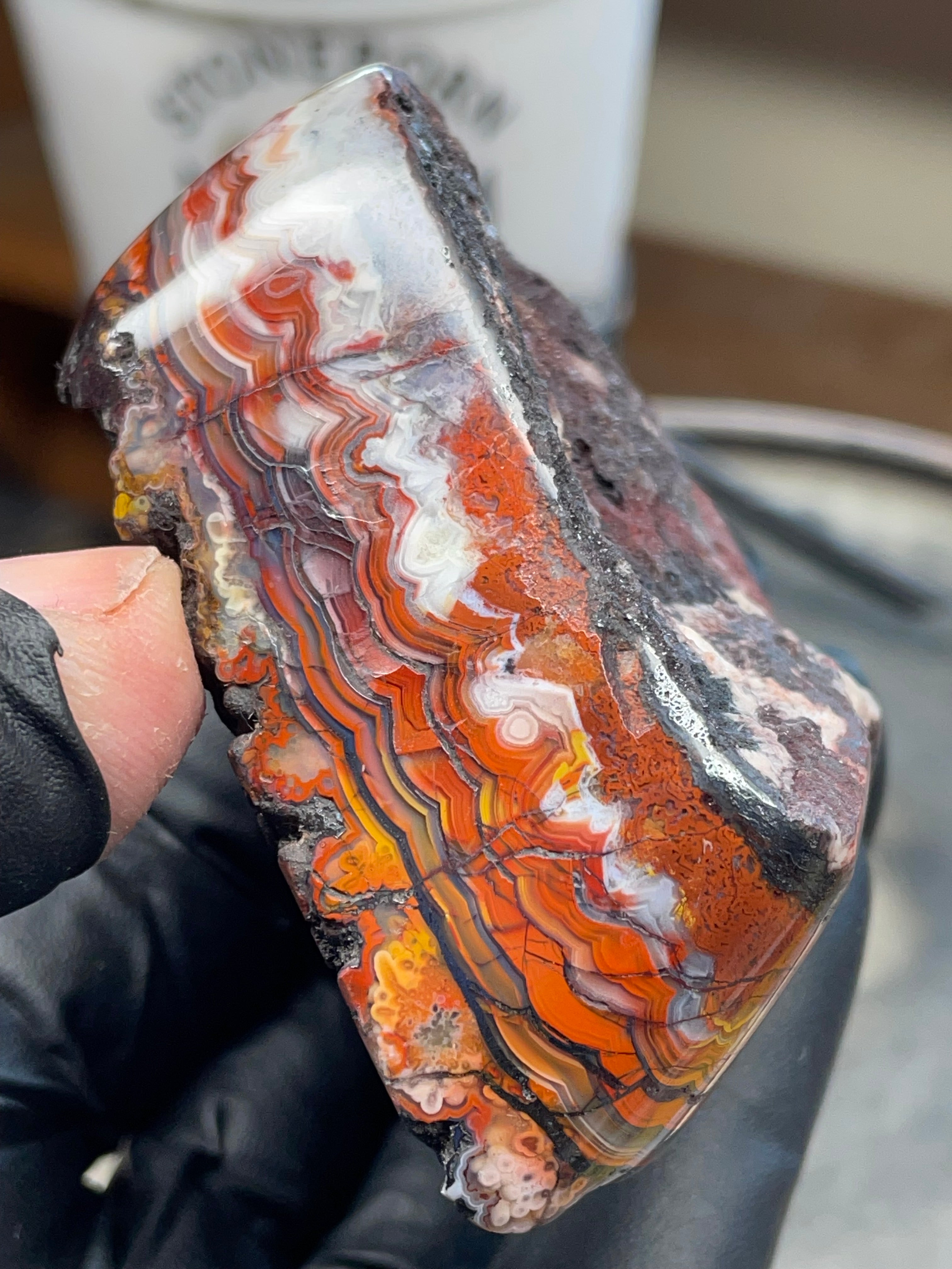 Hand Polished Banded Agate (Raw + Refined Edge)