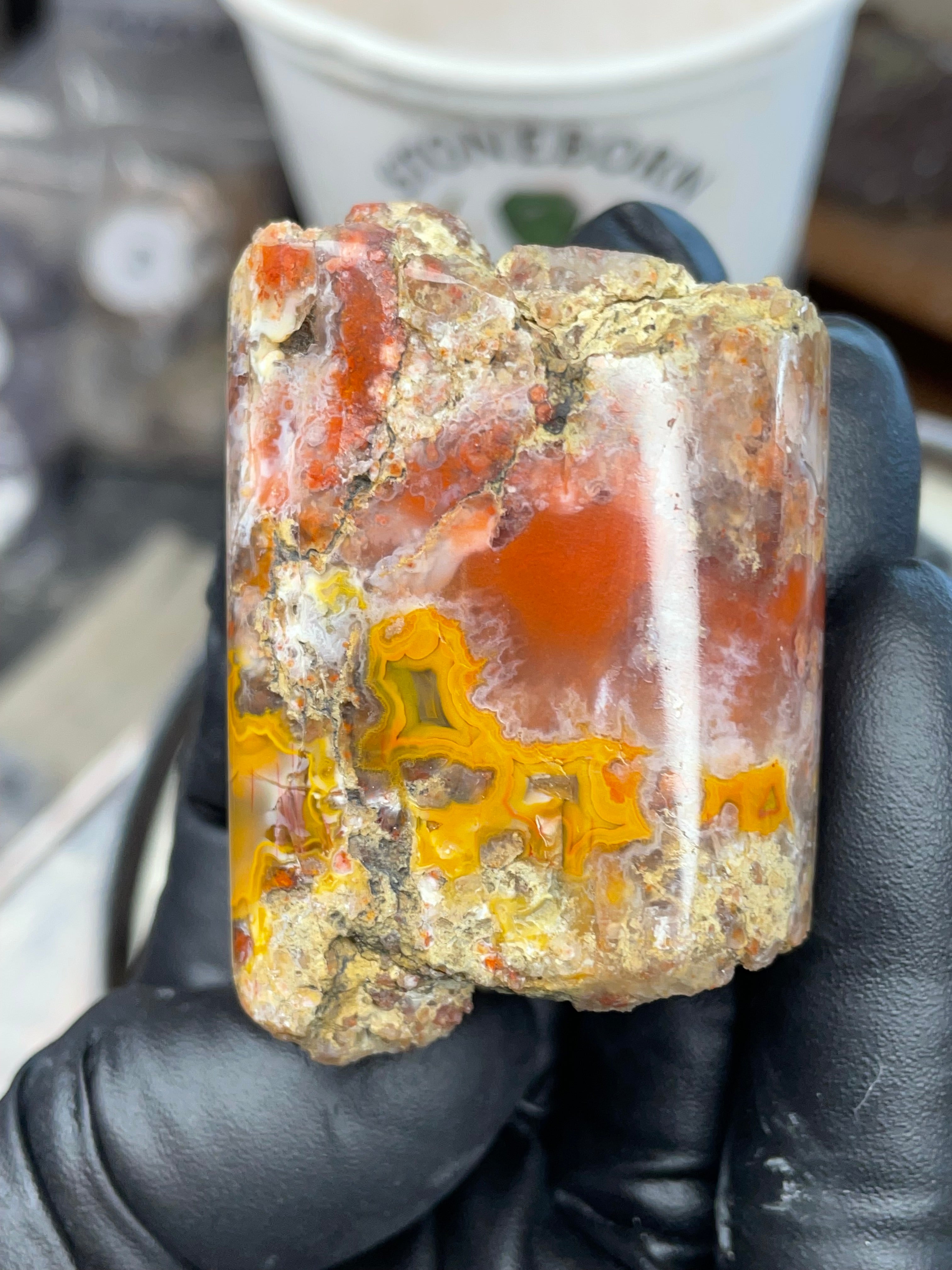 Hand-Polished Banded Agate — Raw & Refined StoneBorn Piece