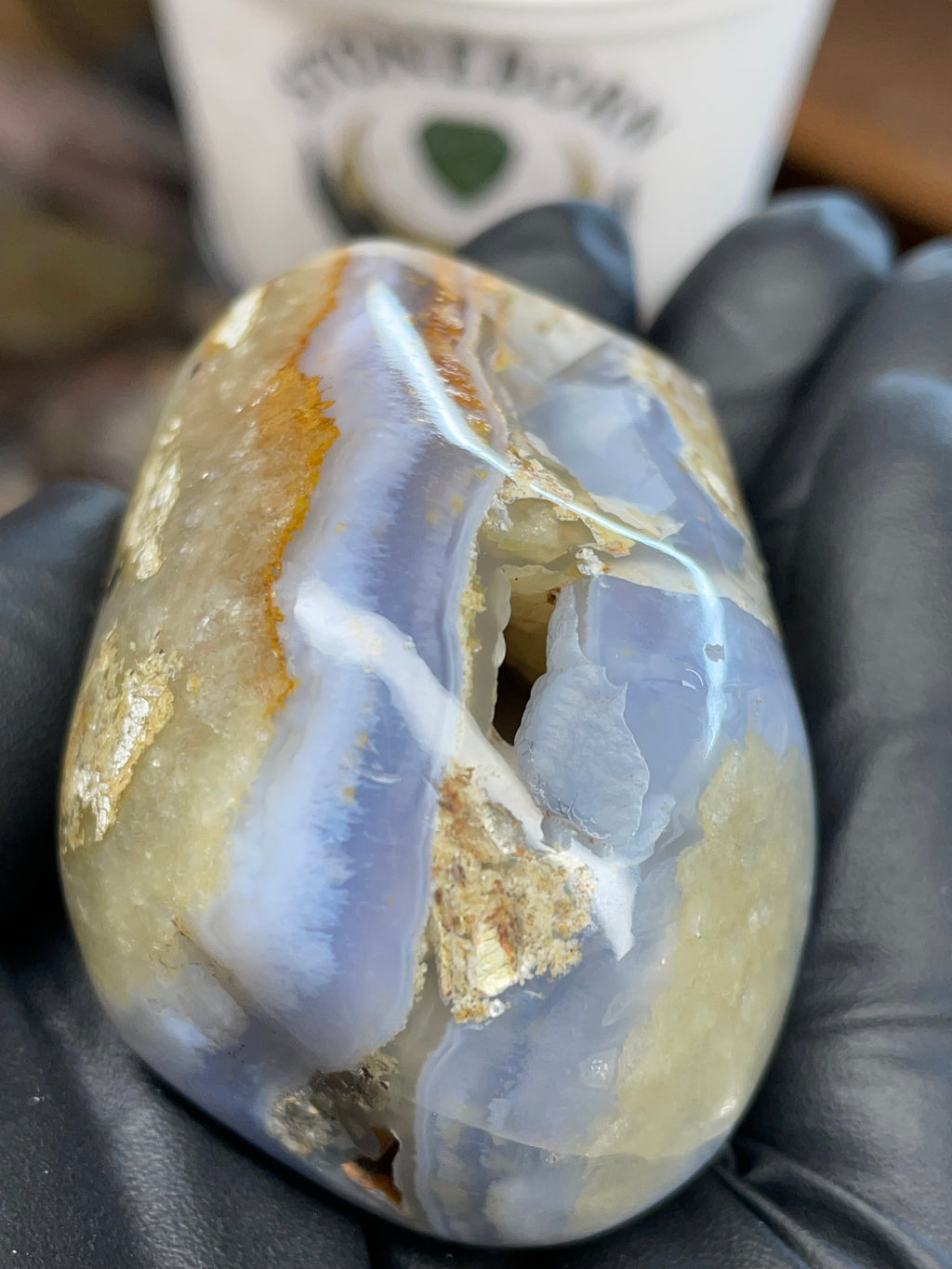 Blue Chalcedony Pocket Freeform | Hand-Polished | StoneBorn Creations