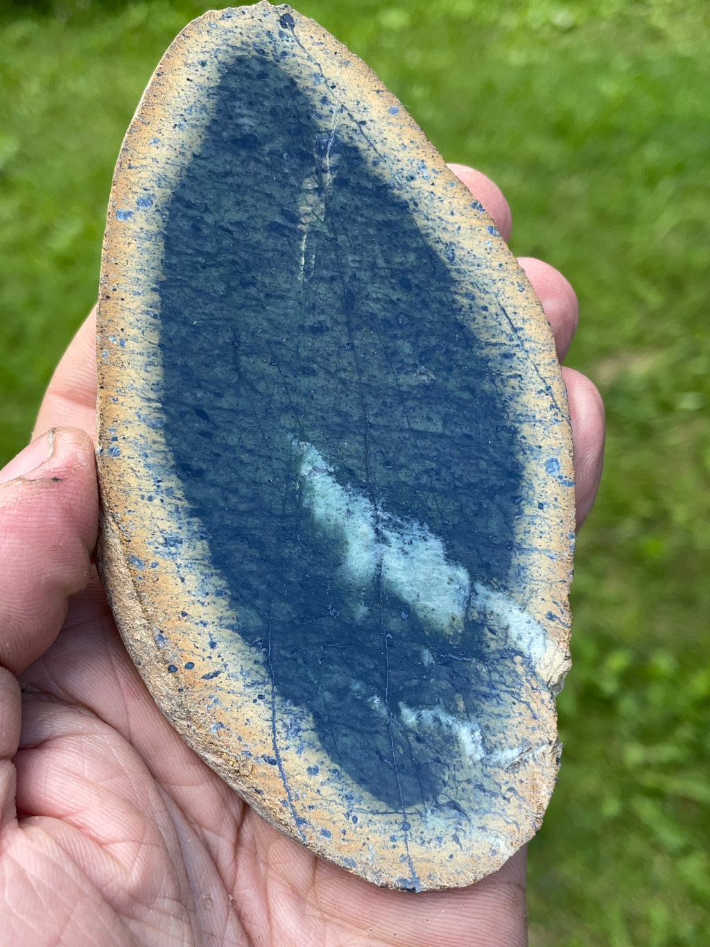 StoneBorn Creations – Hand-Polished Forest Green Stone Pair | Golden Earth Tones & Natural Mineral Veining