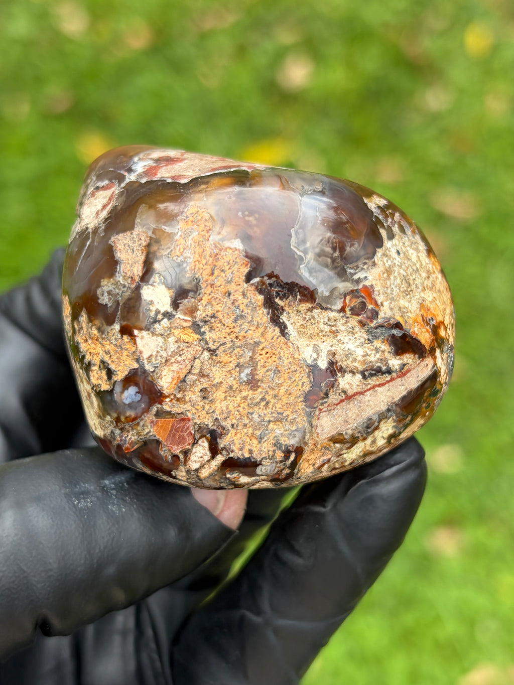 StoneBorn Creations Fire Agate — Hand-Polished Natural Stone