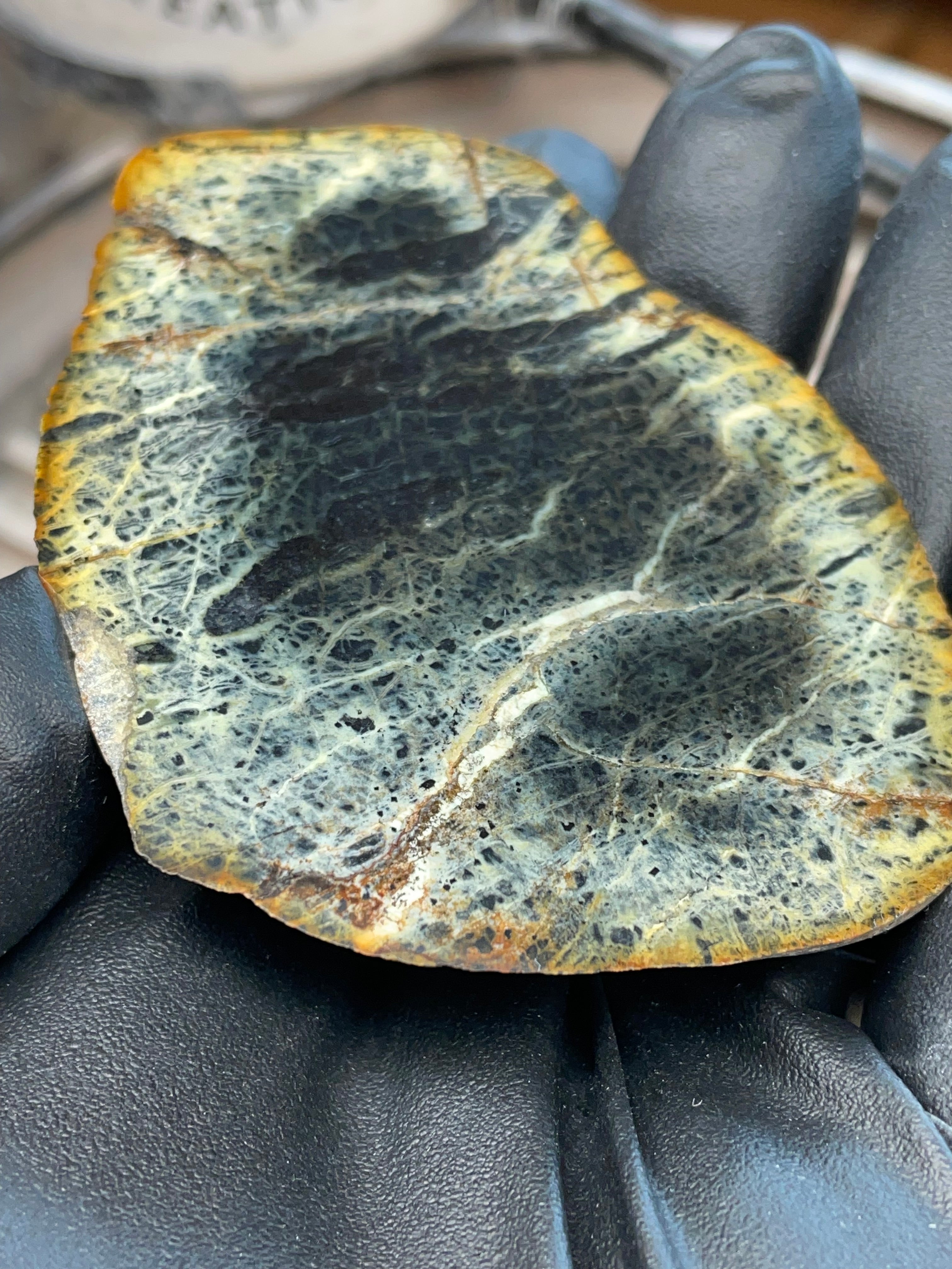 StoneBorn “Midnight Web” Greenstone Slab (One-Side Polished)