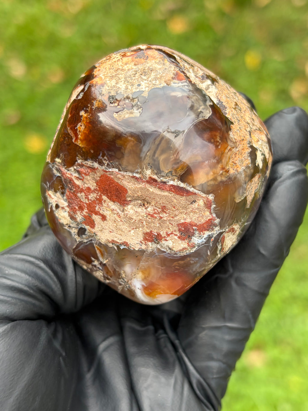 StoneBorn Creations Fire Agate — Hand-Polished Natural Stone