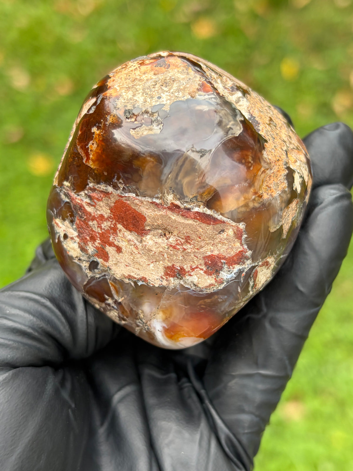 StoneBorn Creations Fire Agate — Hand-Polished Natural Stone