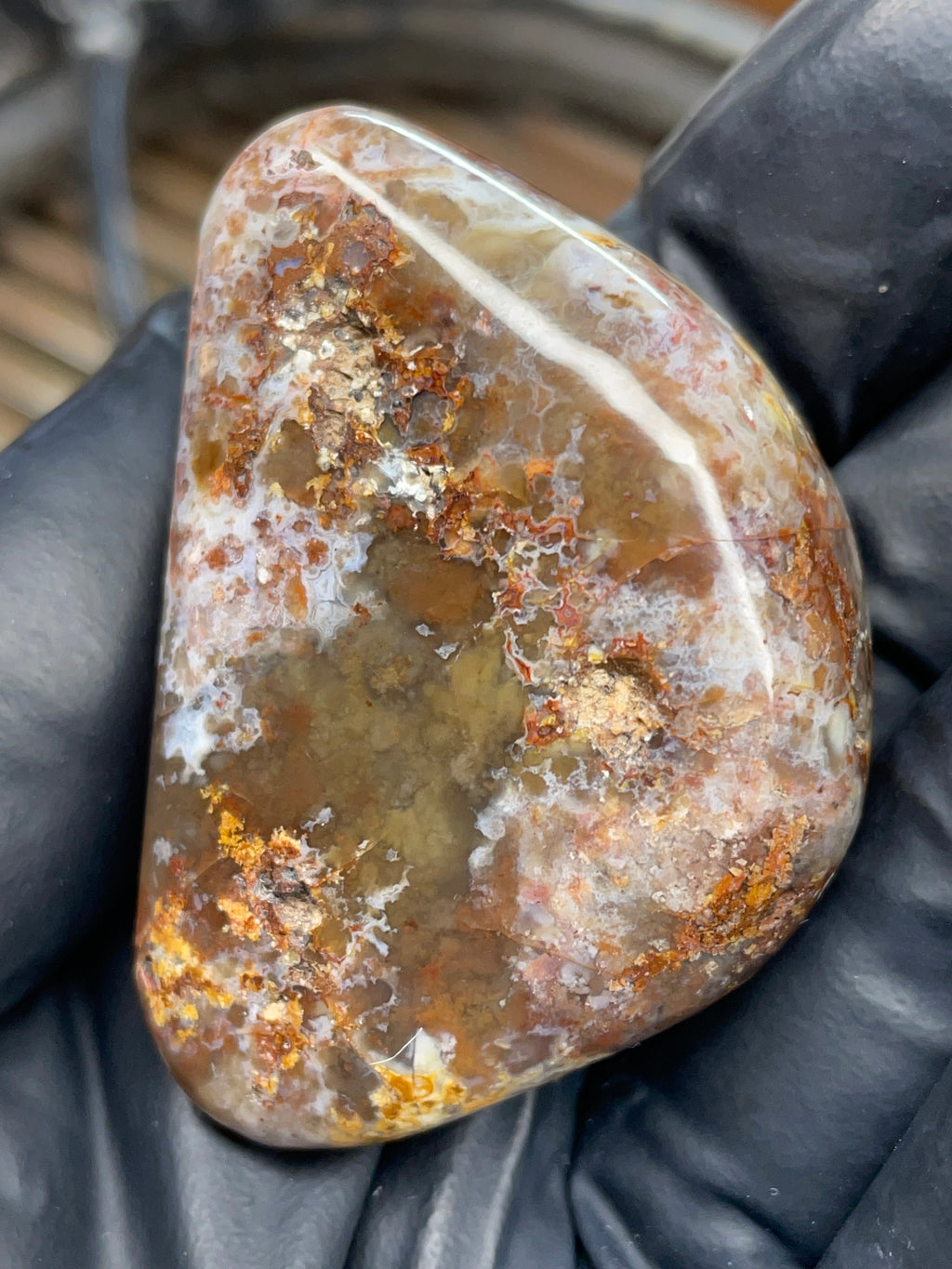 Polished Earth-Toned Agate | Hand-Finished Freeform Stone