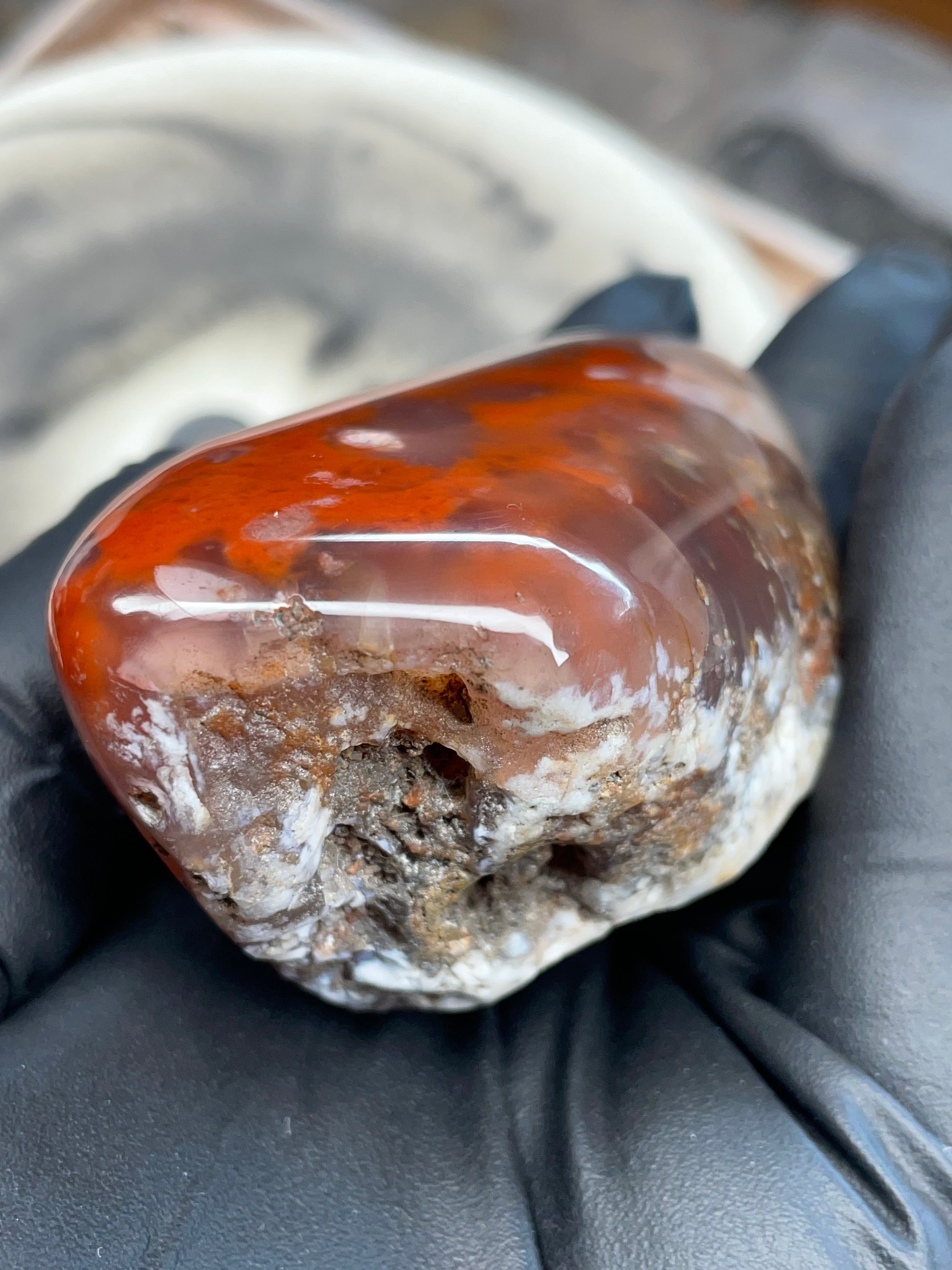 Red Iron-Stained Agate — Hand-Polished Freeform Stone