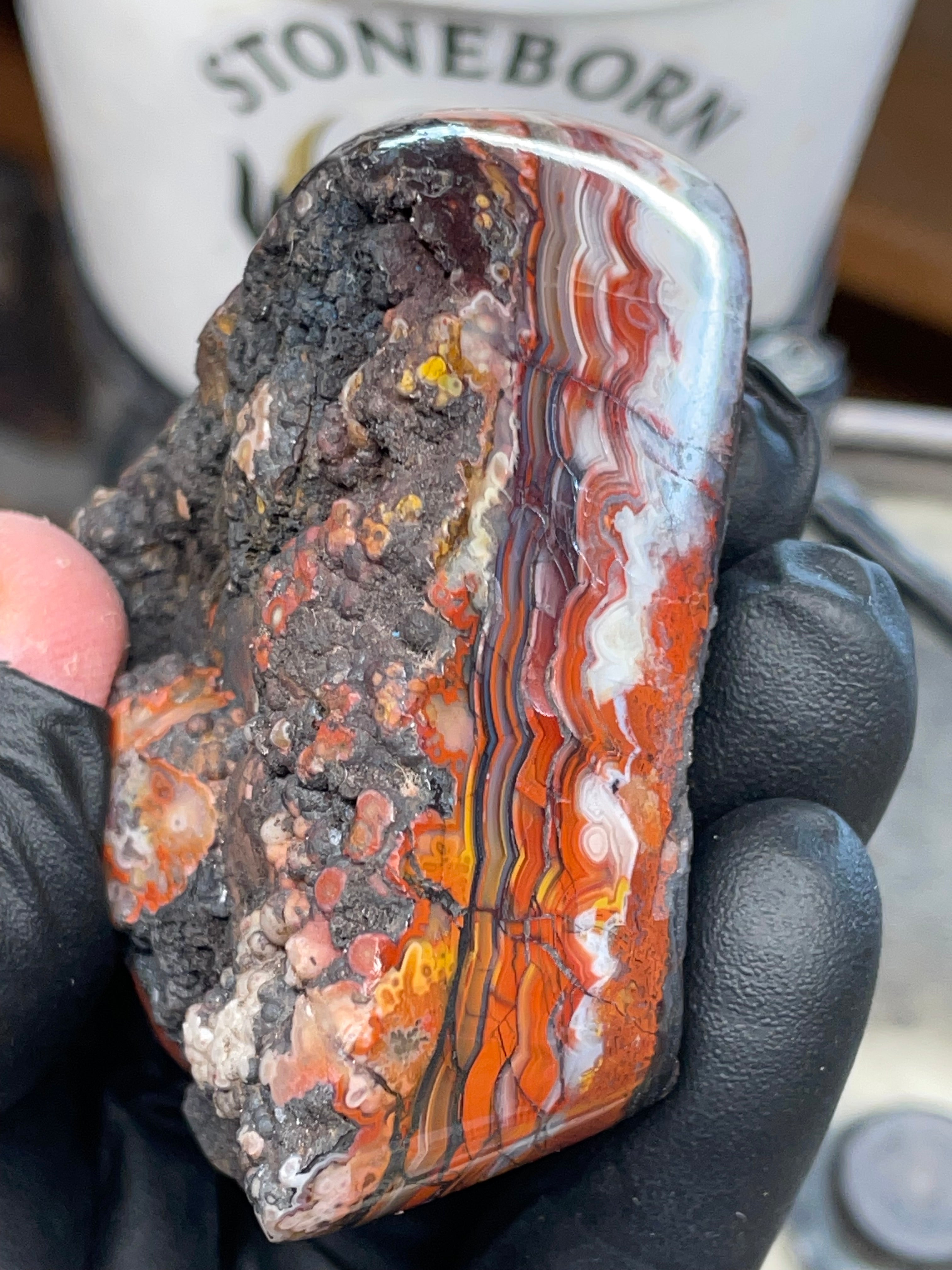 Hand Polished Banded Agate (Raw + Refined Edge)