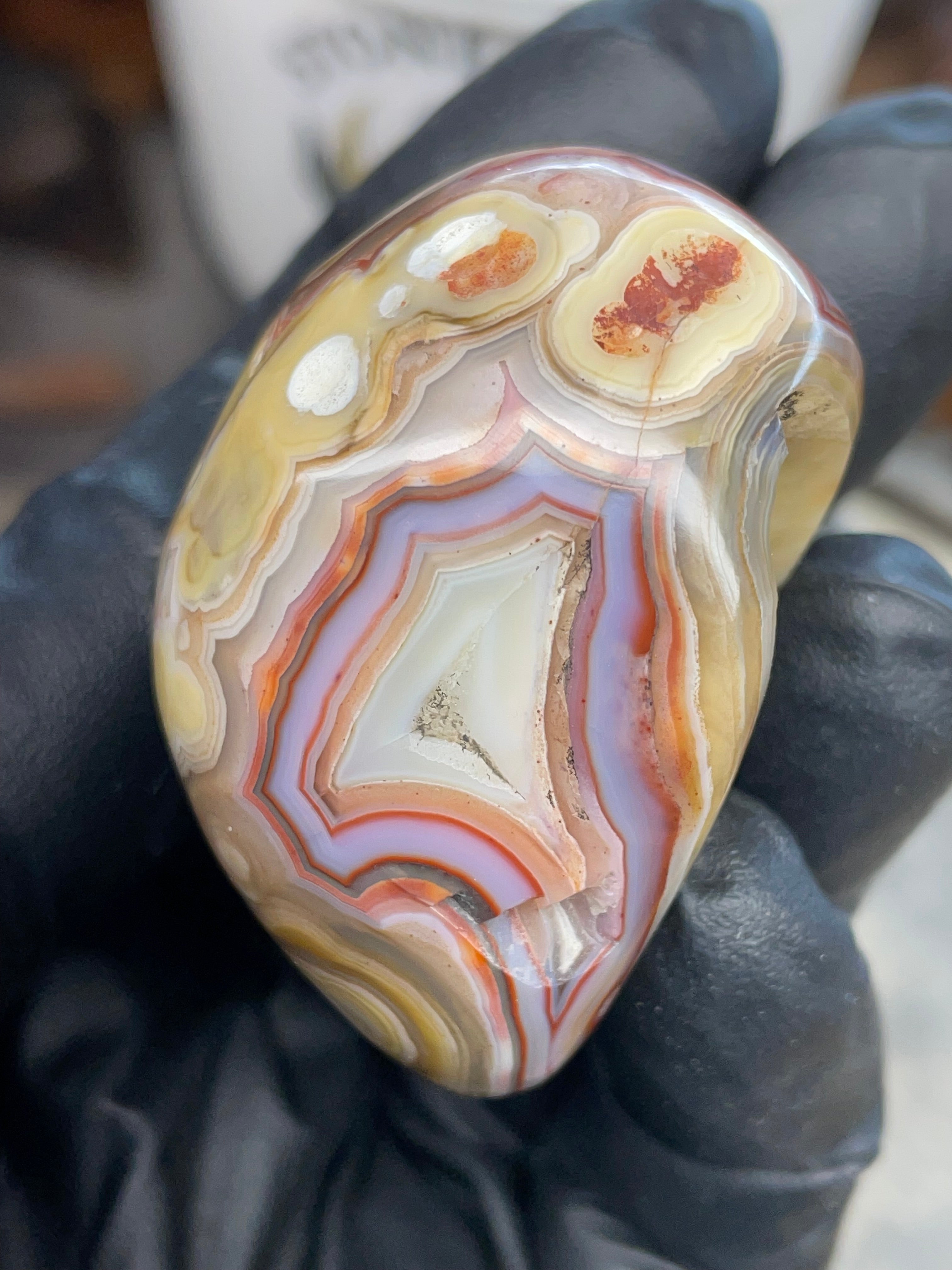 StoneBorn Banded Agate with Natural Druzy Pocket